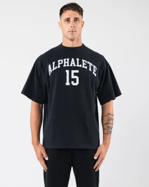 League Box Tee - Black Alphalete Athletics