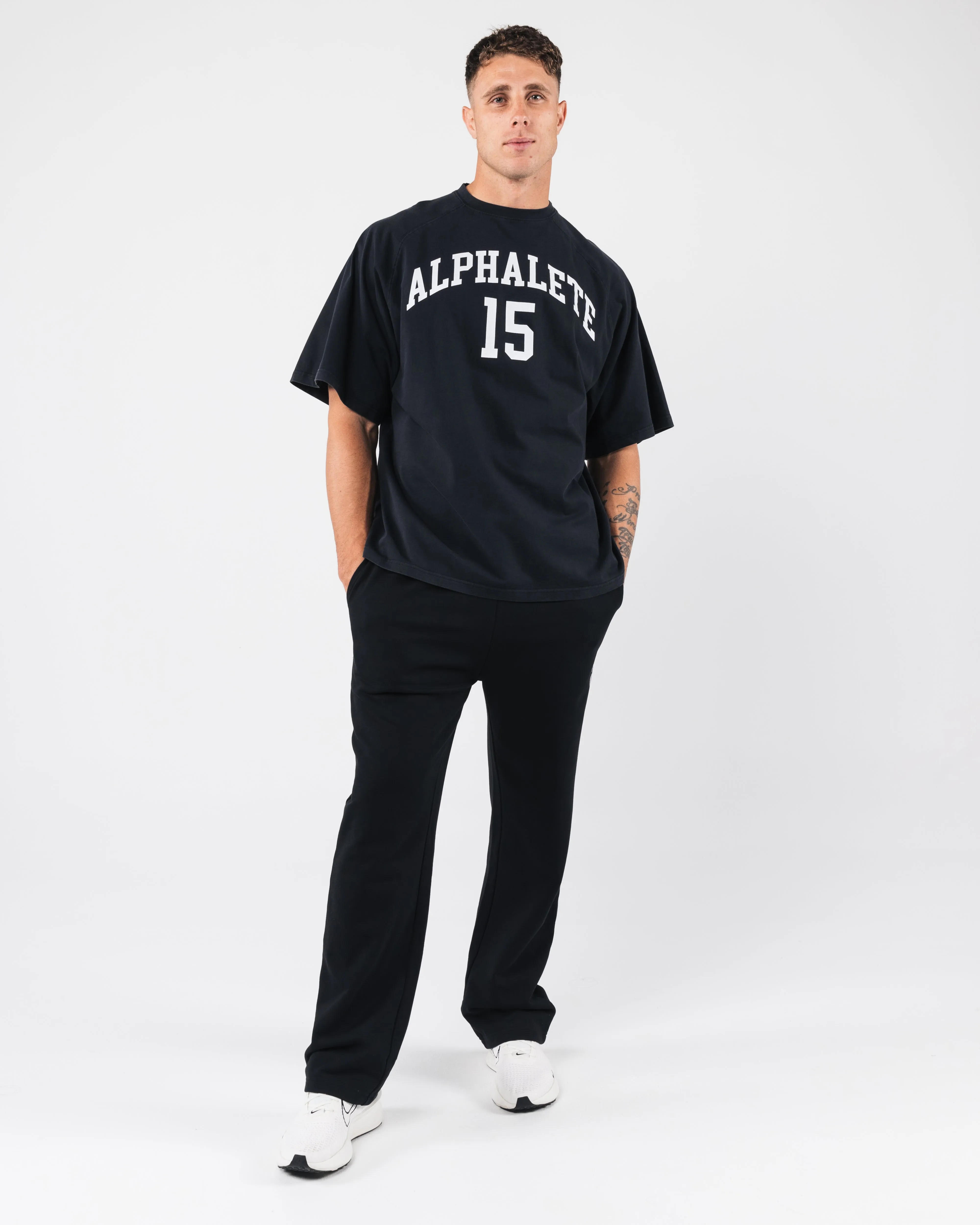 League Box Tee - Black Alphalete Athletics