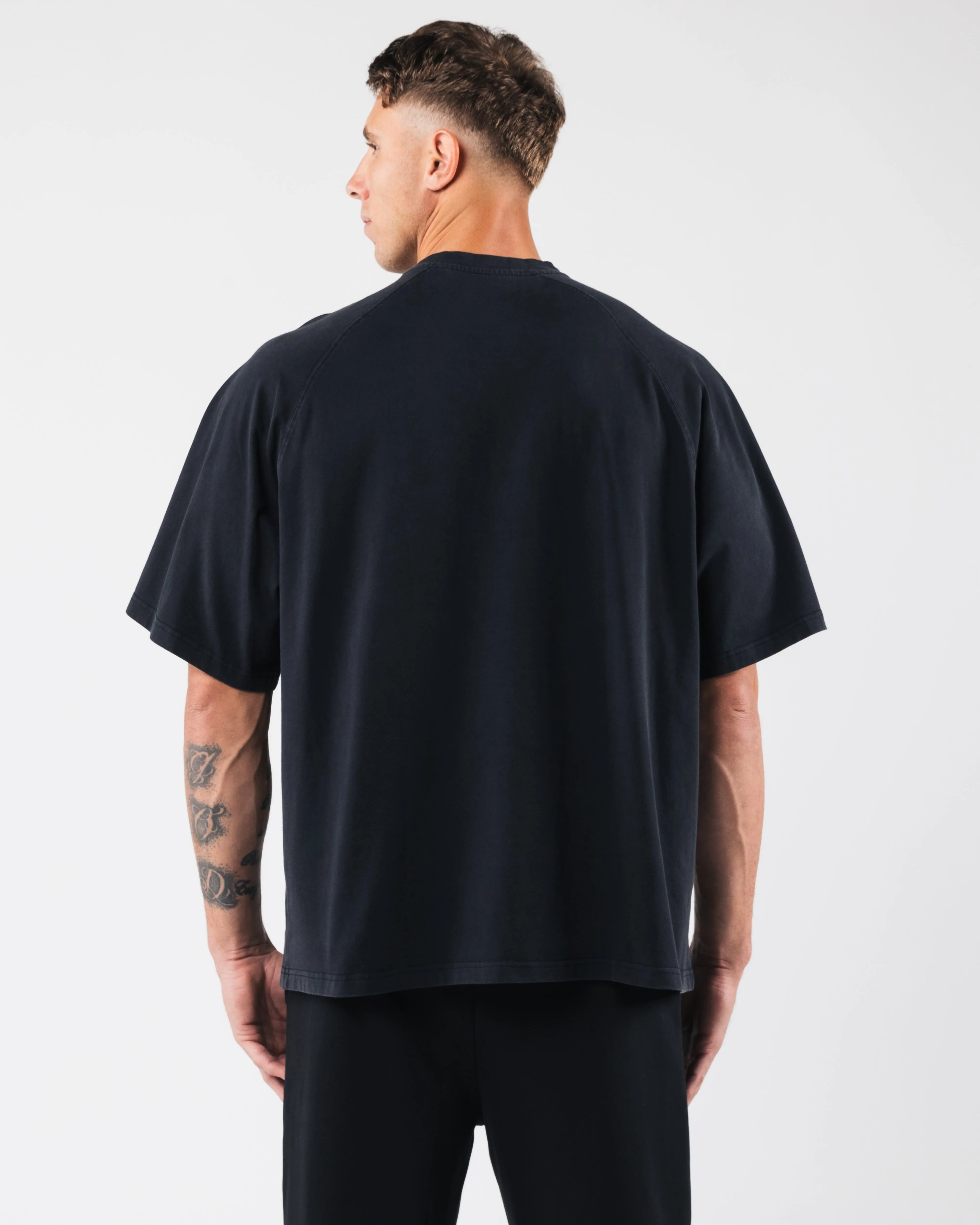 League Box Tee - Black Alphalete Athletics