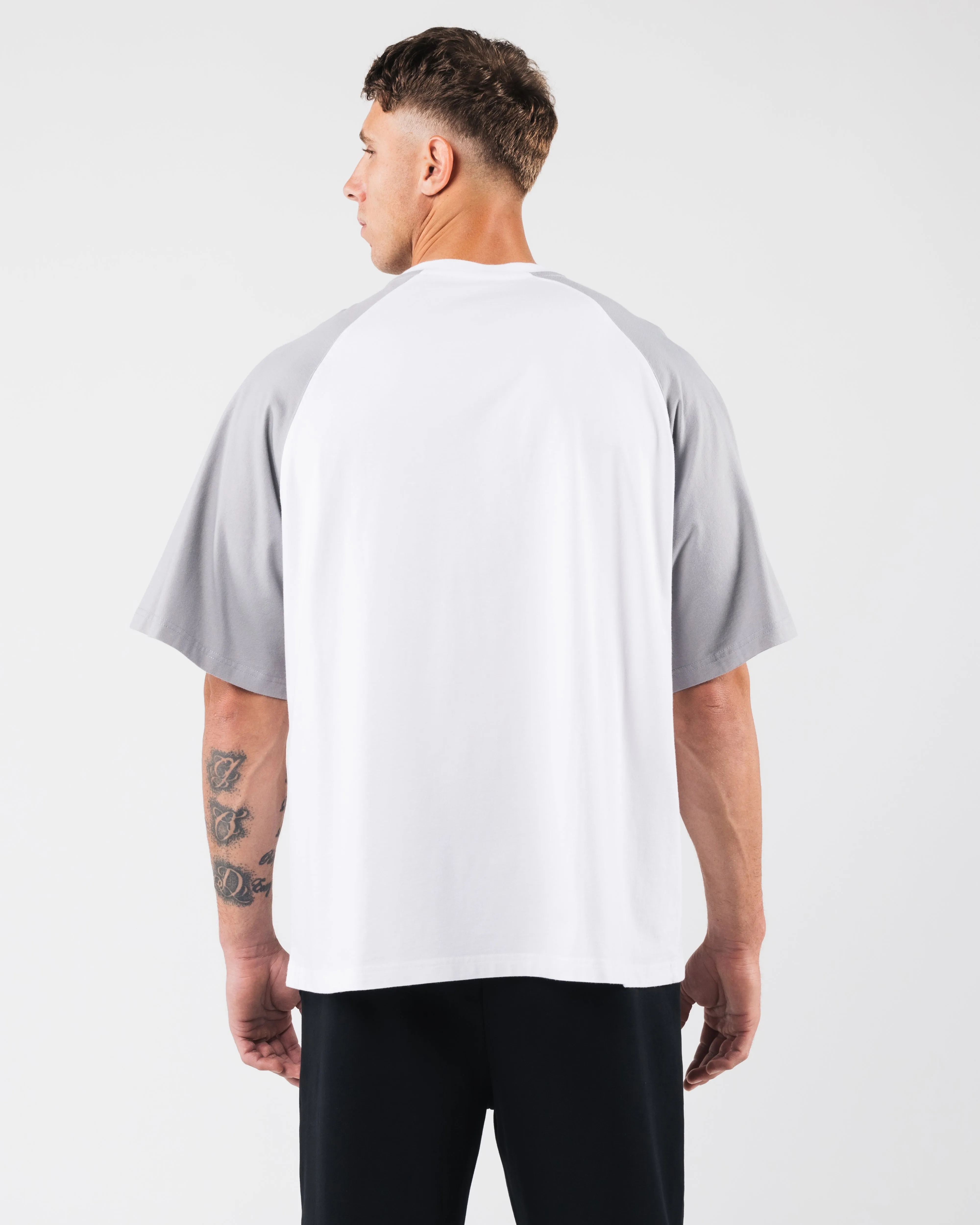 League Box Tee - White Alphalete Athletics