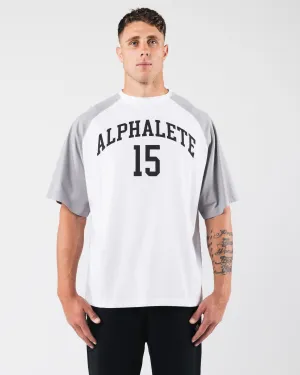 League Box Tee - White Alphalete Athletics