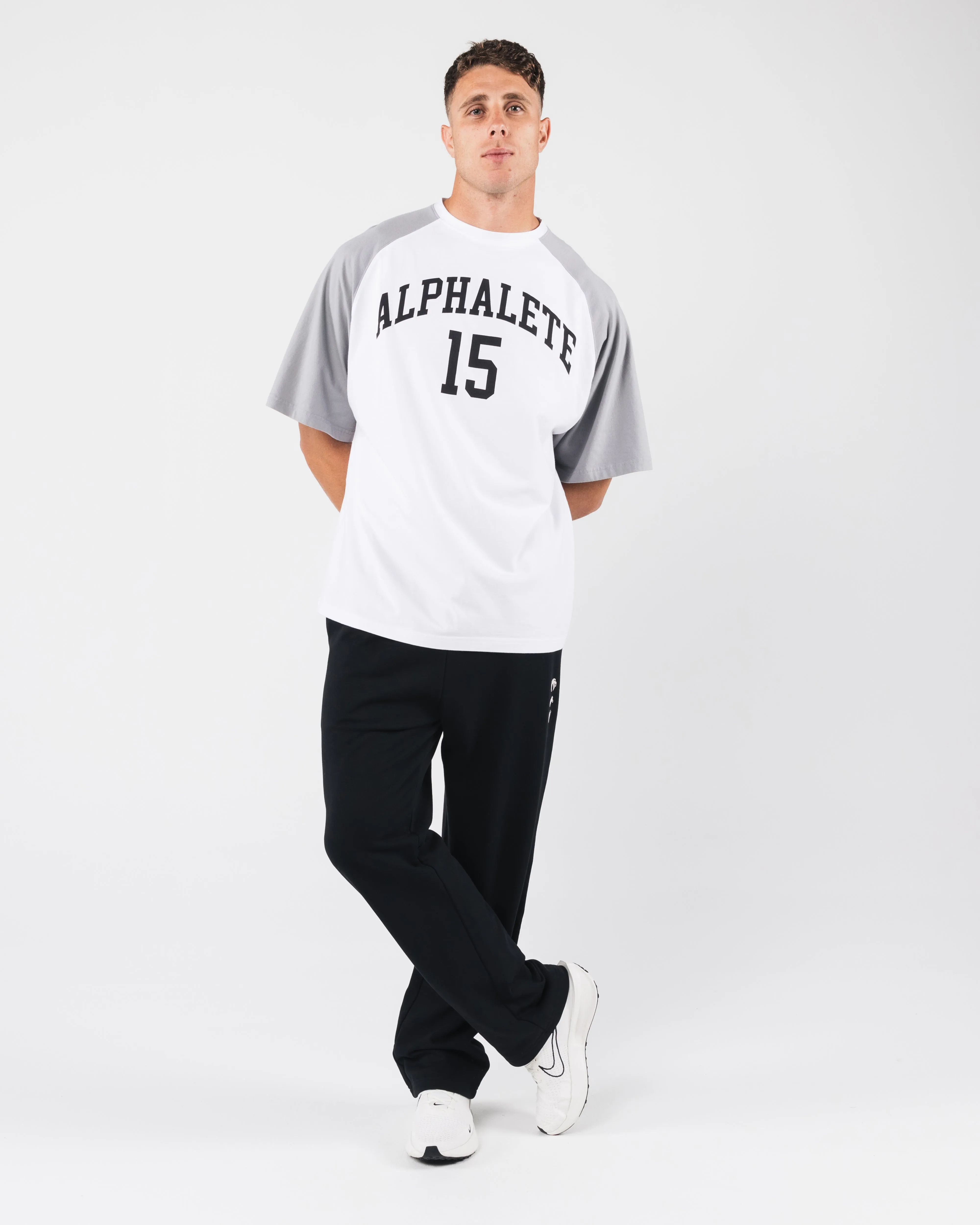 League Box Tee - White Alphalete Athletics