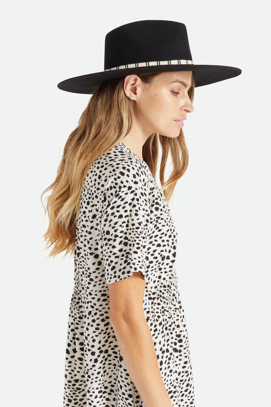 Leigh Felt Fedora - Black Brixton
