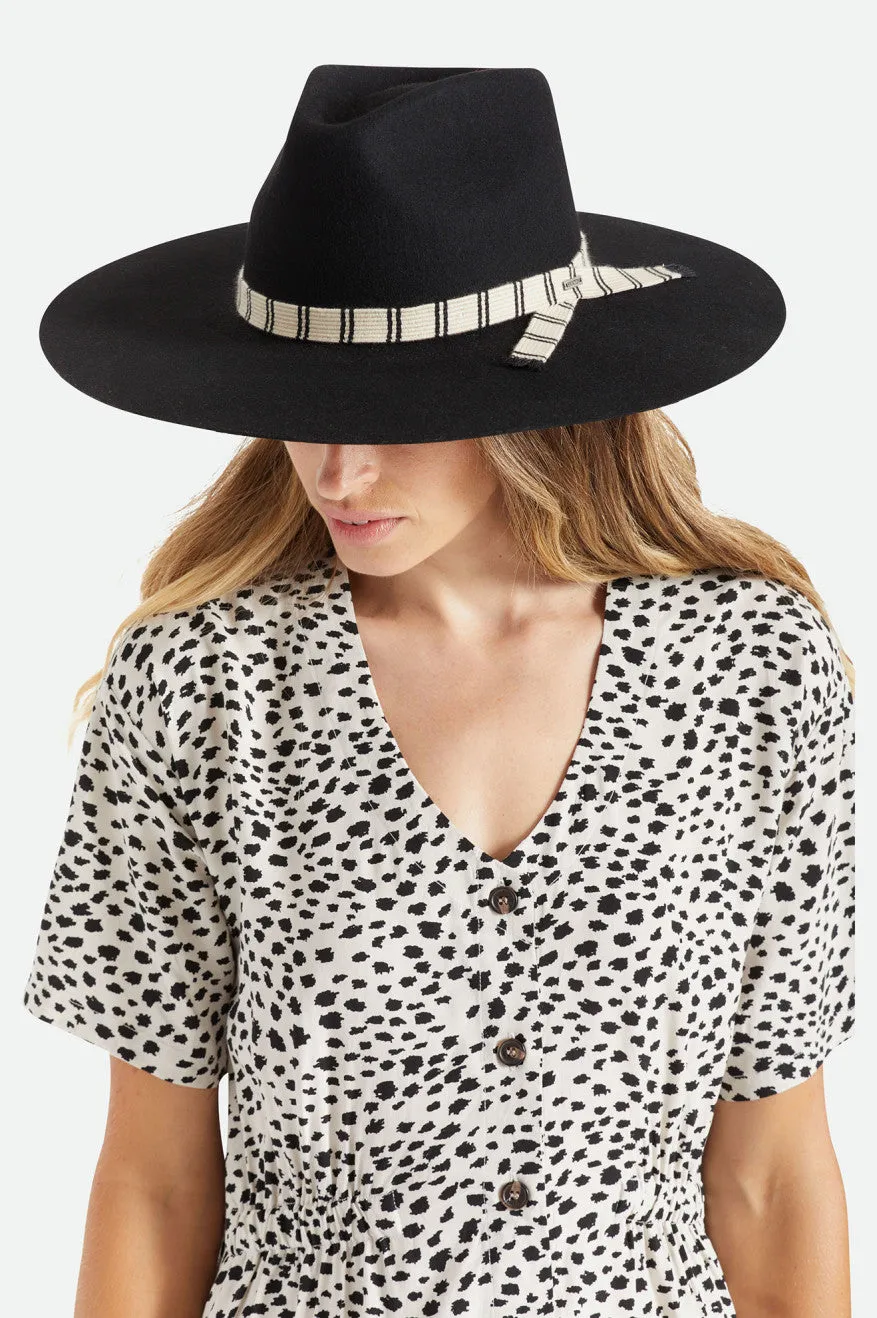 Leigh Felt Fedora - Black Brixton
