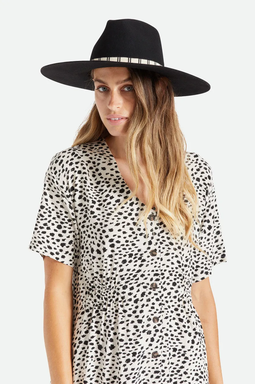 Leigh Felt Fedora - Black Brixton