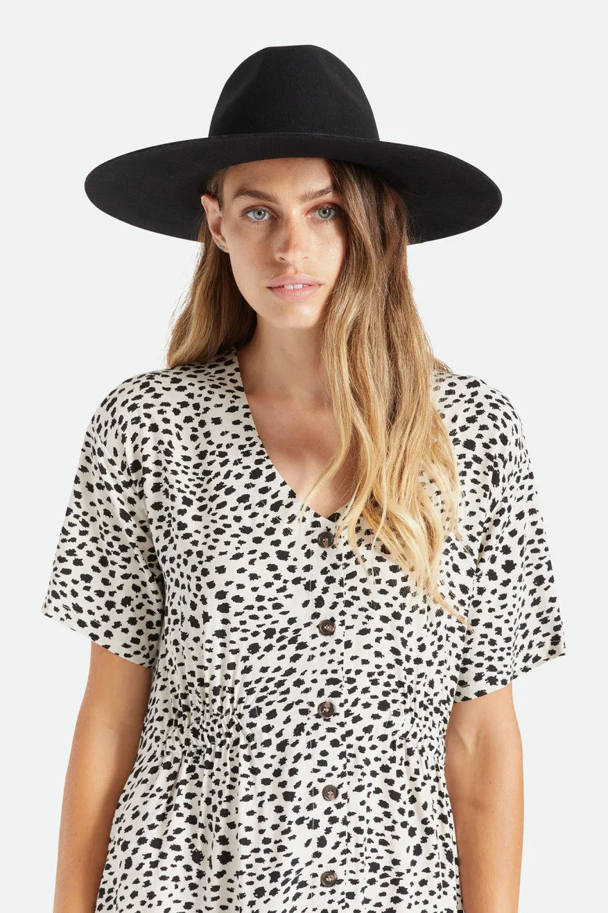 Leigh Felt Fedora - Black Brixton