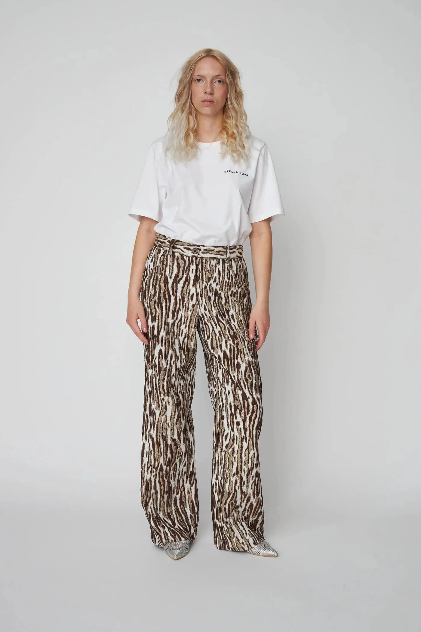 Leopard Jacquard Pants