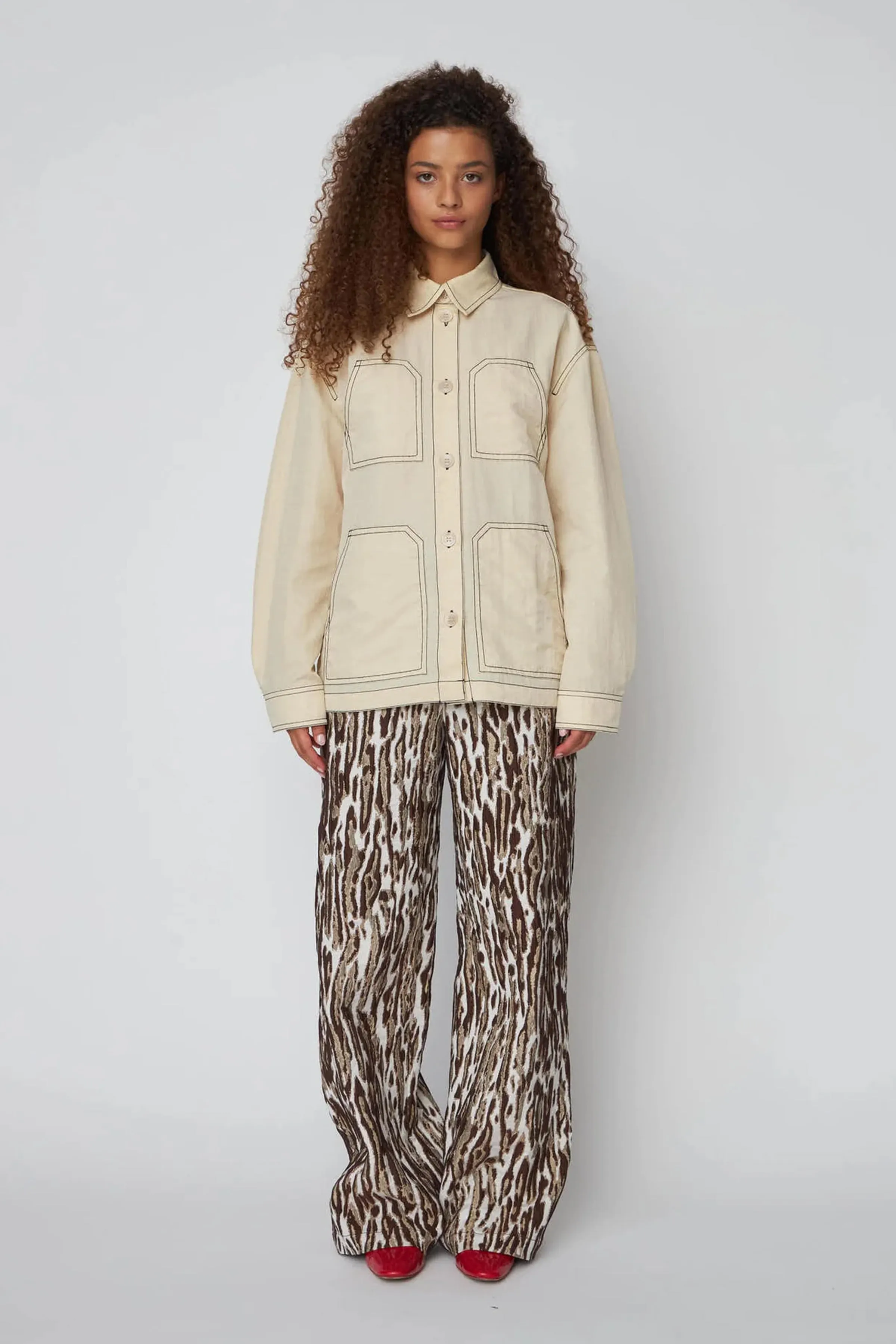 Leopard Jacquard Pants