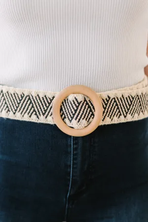 Let's Get Going Black Braided Belt