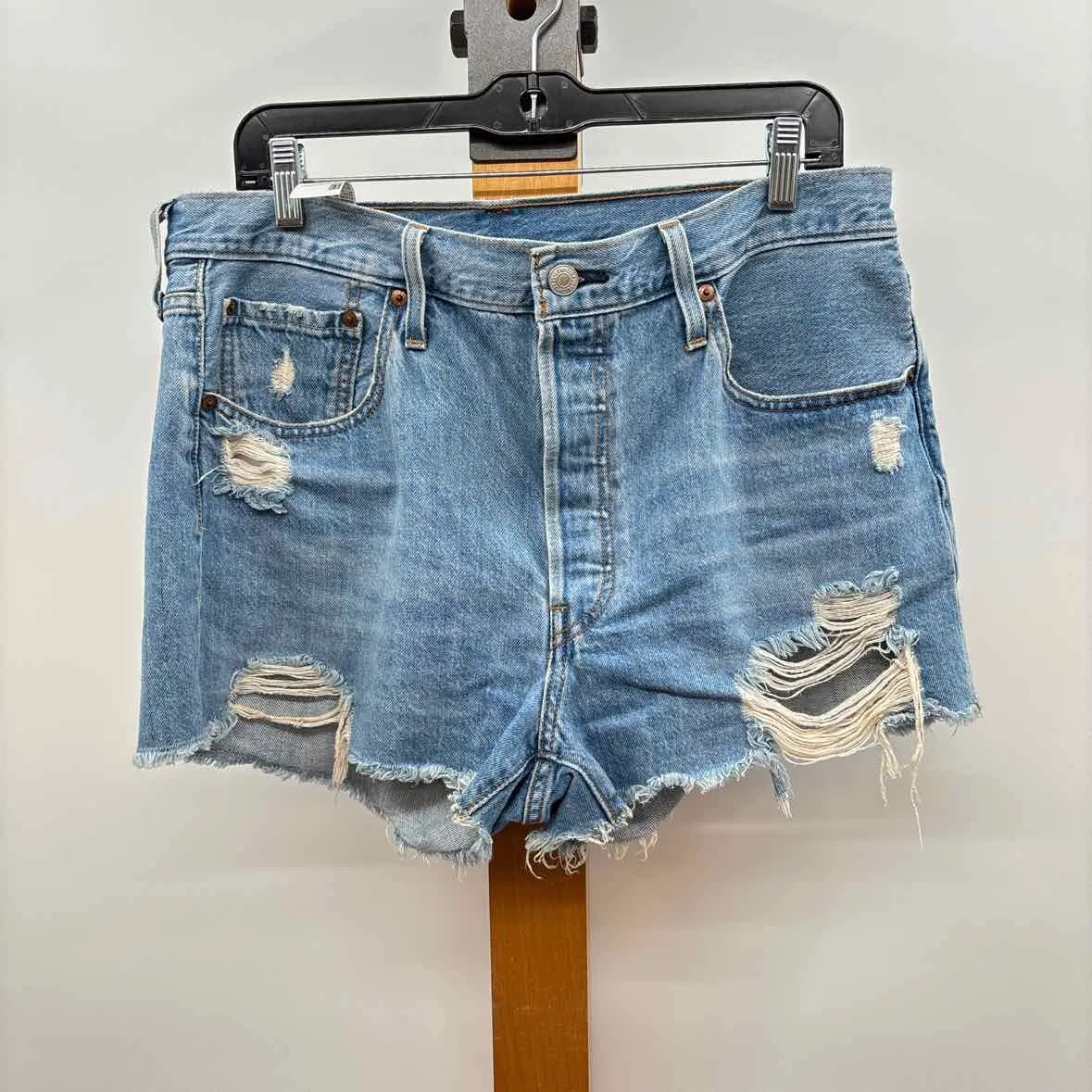 Levi Strauss Women's Size 14 Blue Distressed Shorts