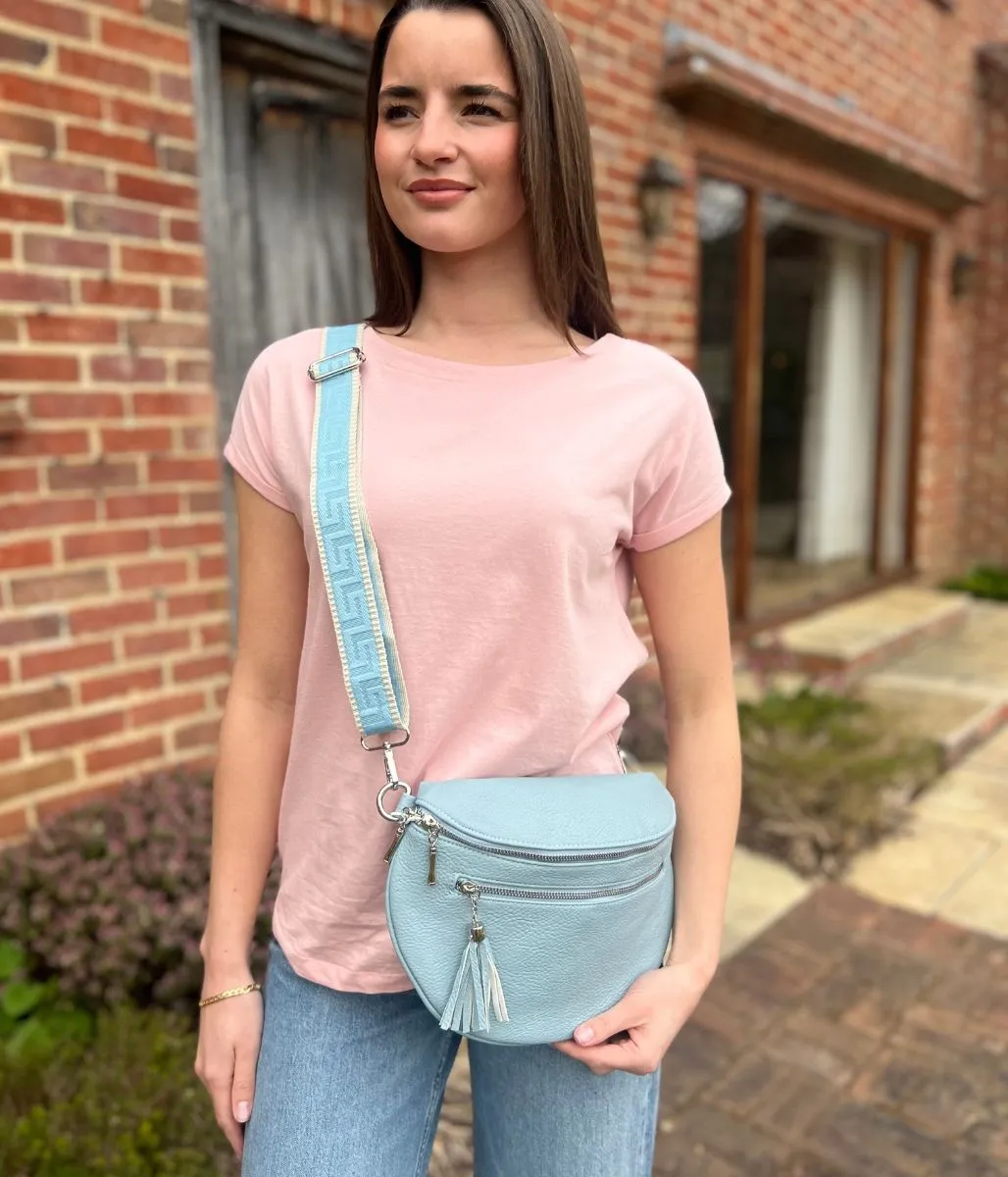 Light Pink Cap Sleeve Cotton T Shirt