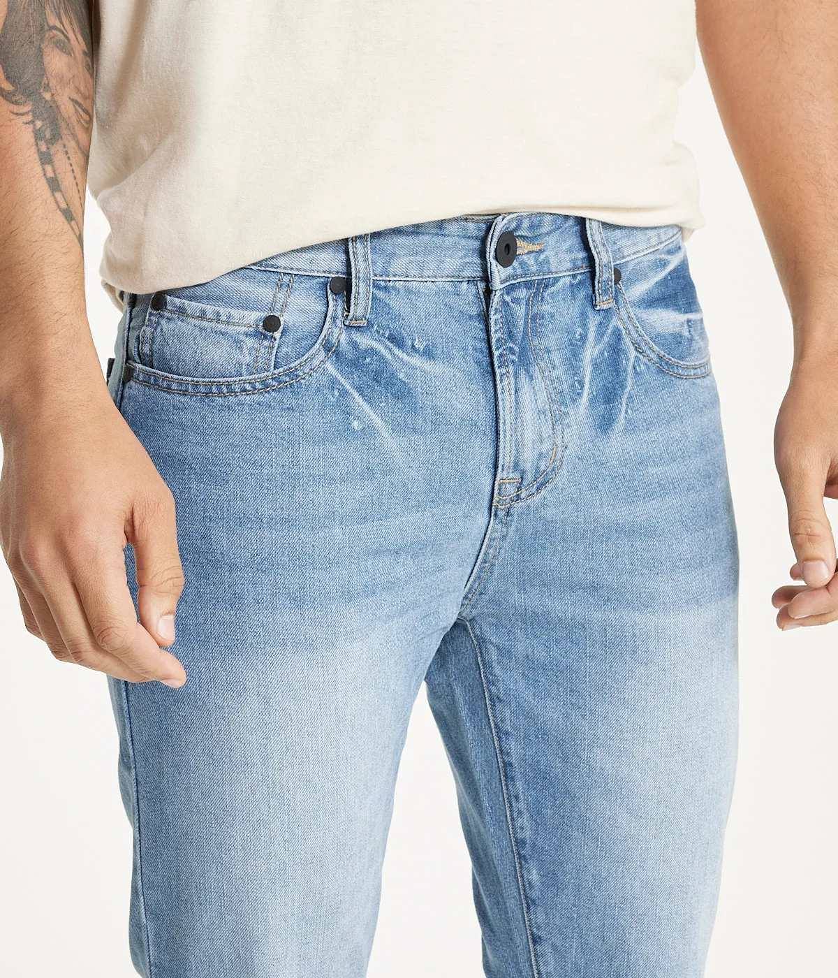 Light Wash Rigid Slim Boot Cut Jean