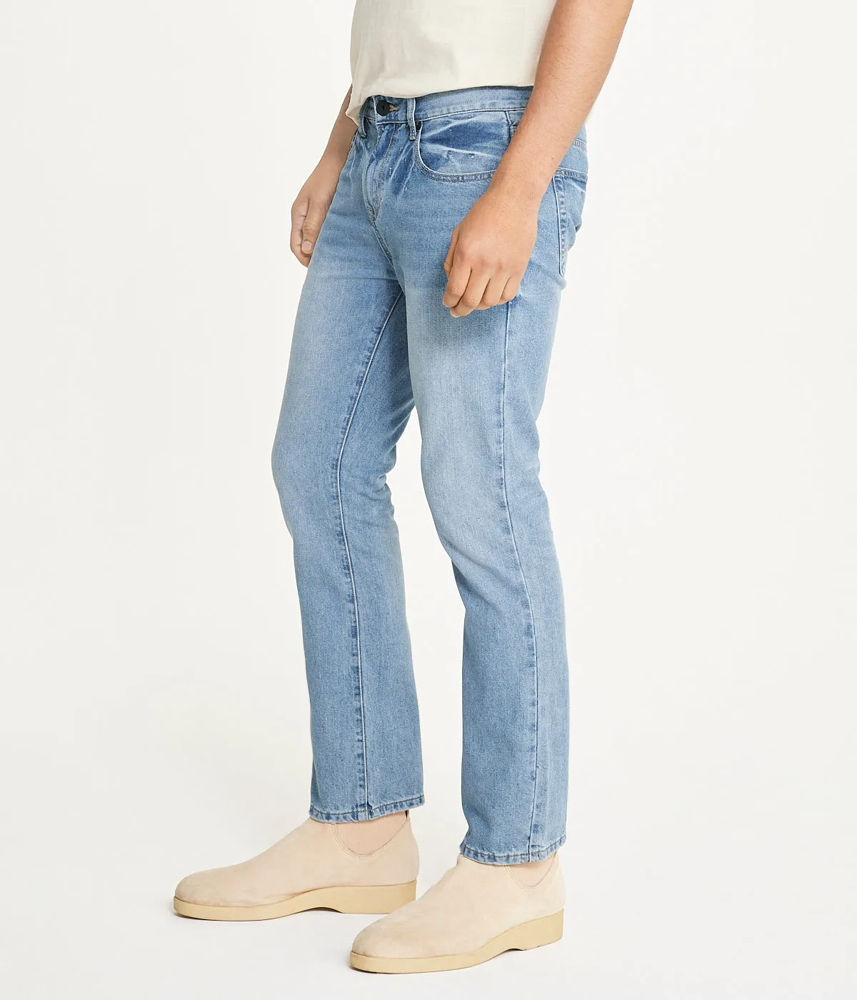 Light Wash Rigid Slim Boot Cut Jean