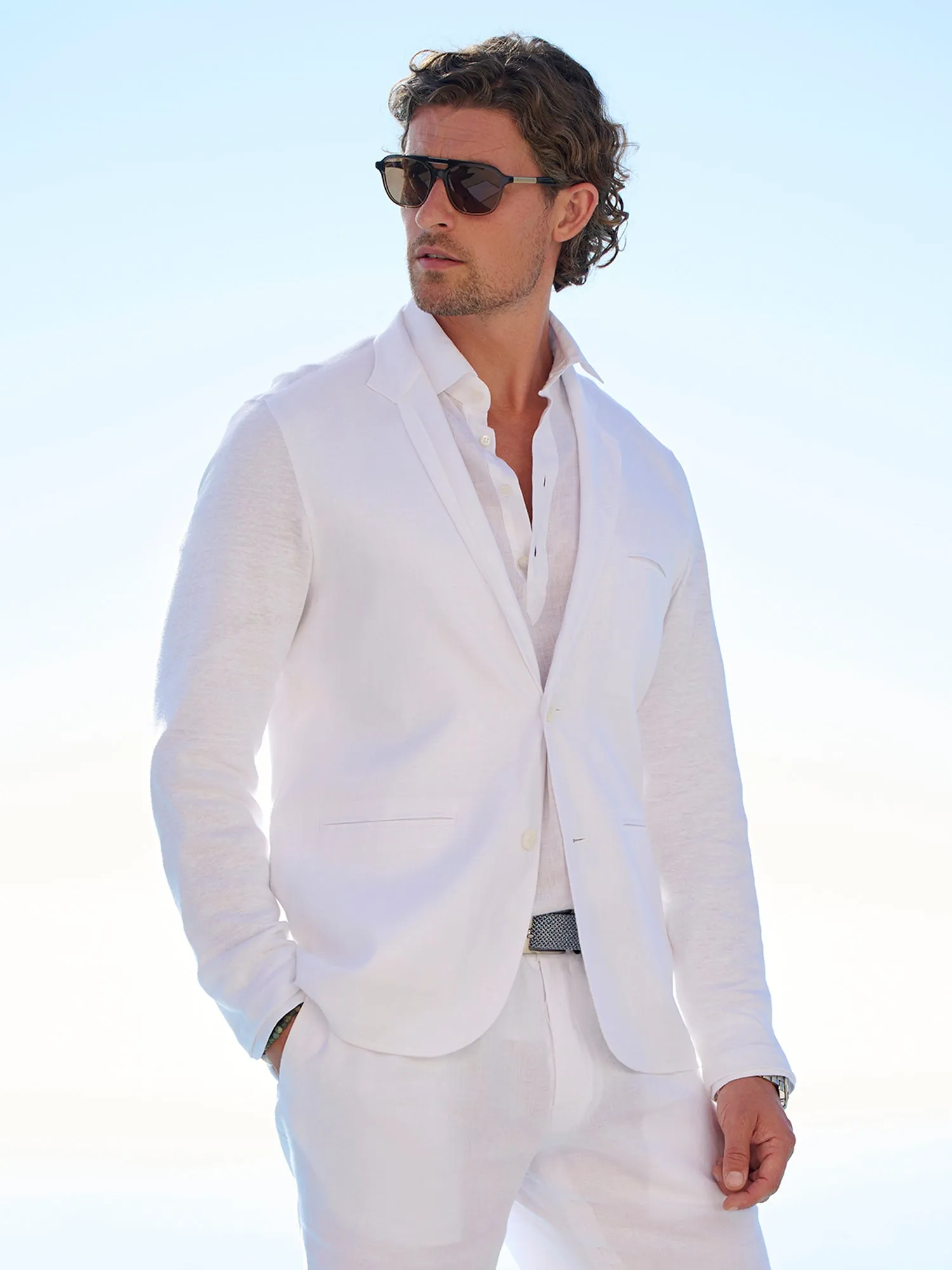 Linen Jersey Blazer