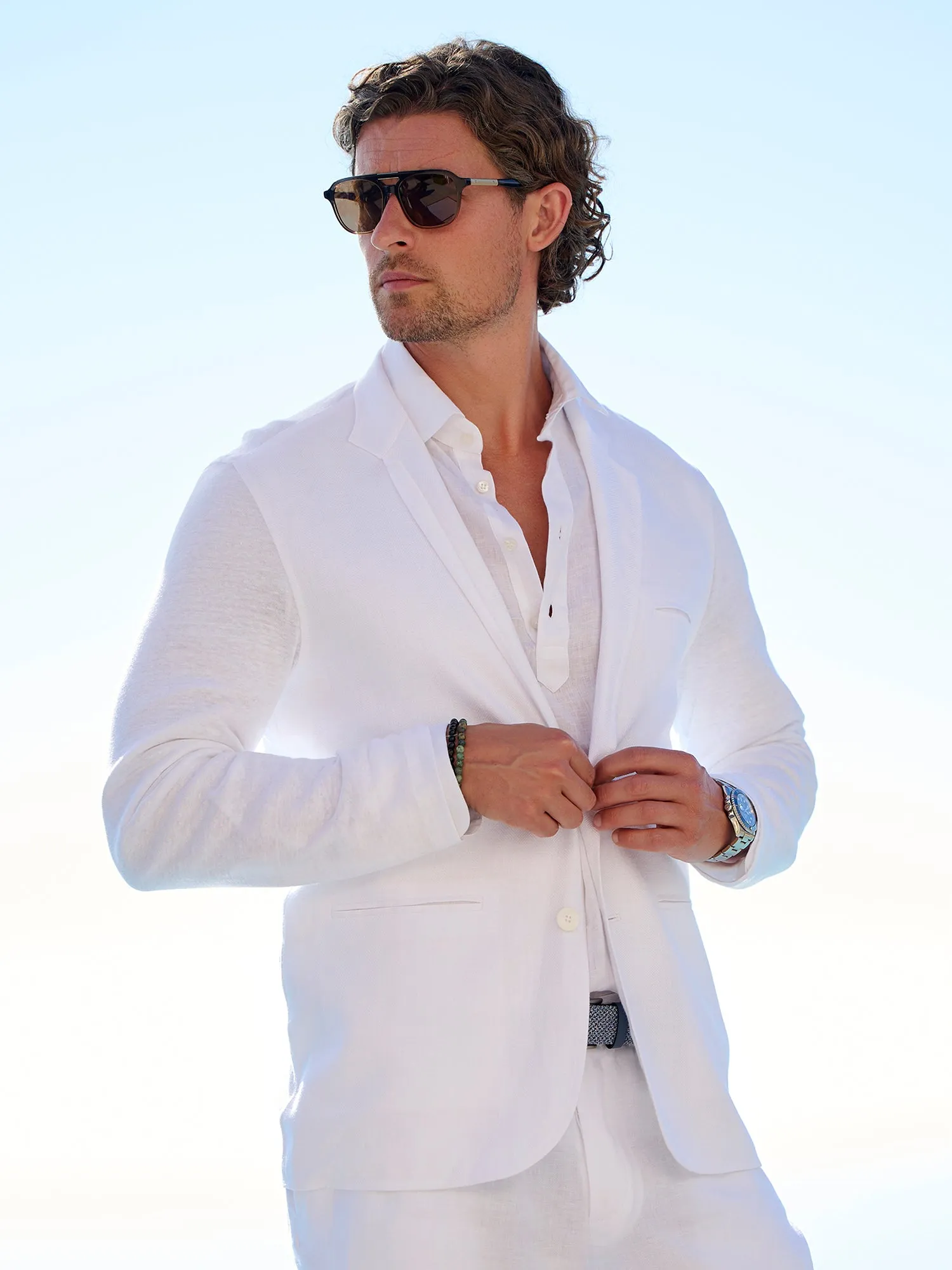 Linen Jersey Blazer