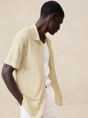 Linen Pique Resort Shirt Banana Republic