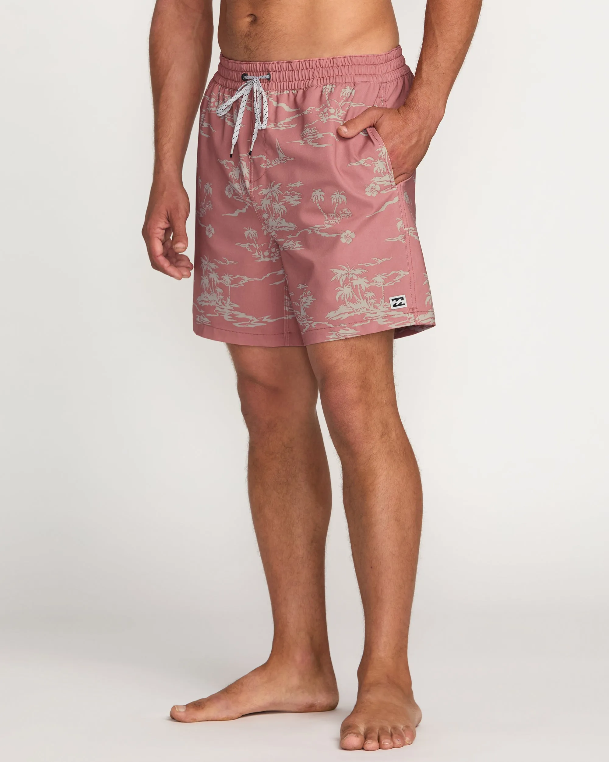 Lineup Laybacks 16" Trunks - Dusty Rose Billabong