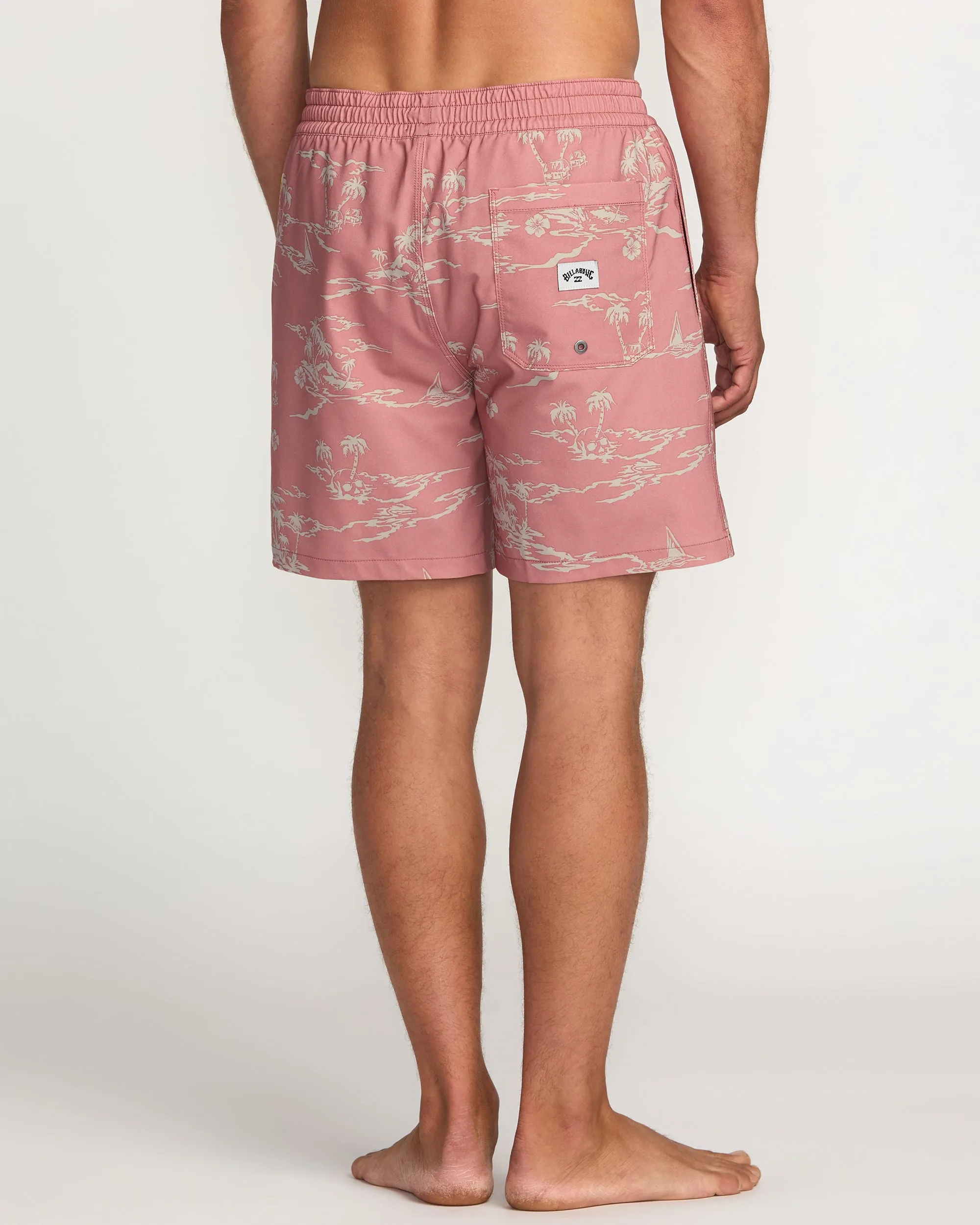 Lineup Laybacks 16" Trunks - Dusty Rose Billabong