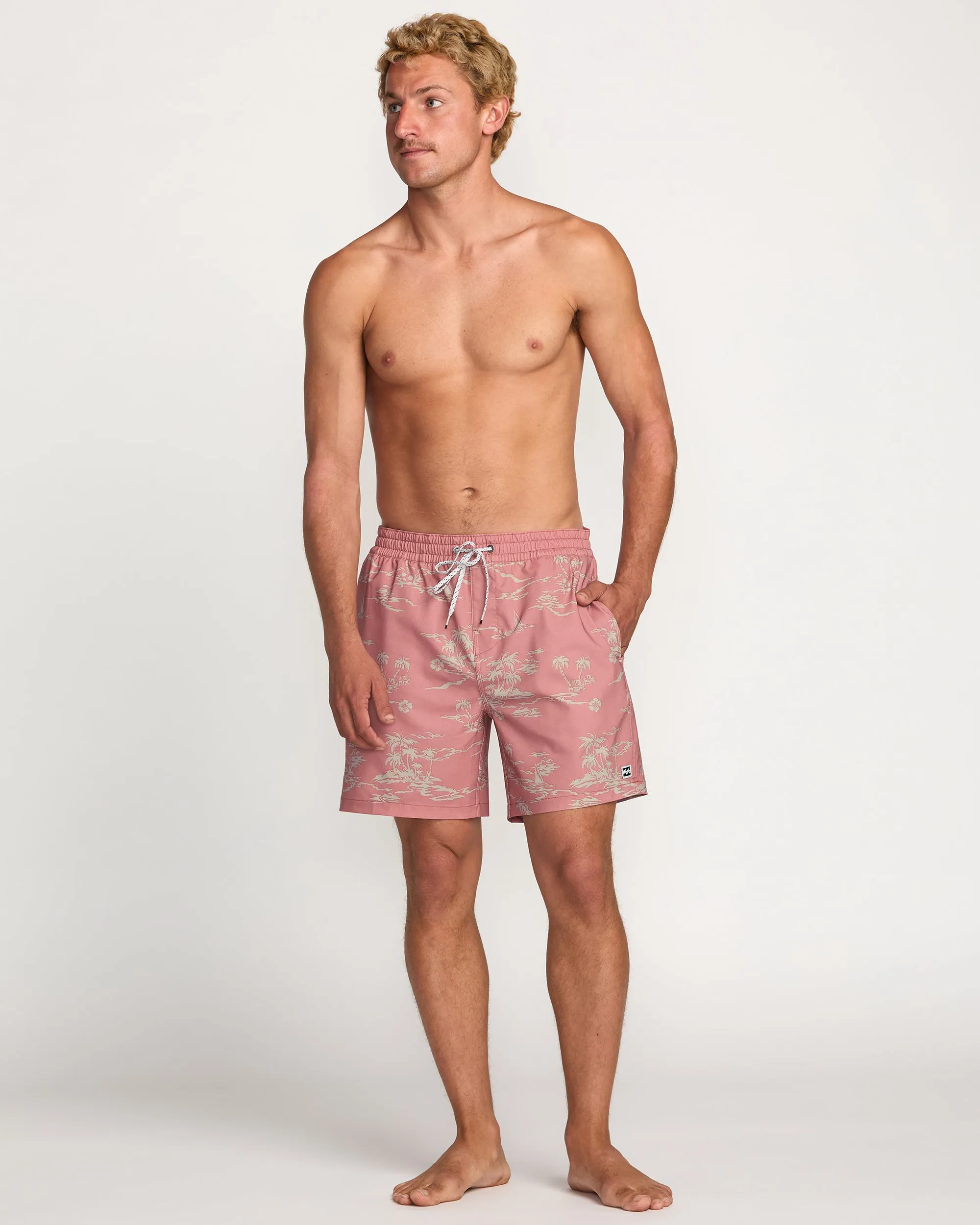 Lineup Laybacks 16" Trunks - Dusty Rose Billabong