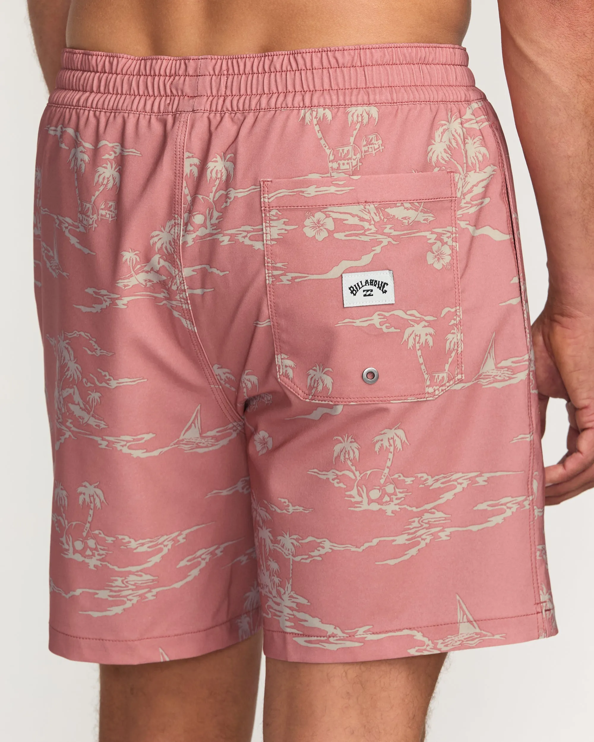 Lineup Laybacks 16" Trunks - Dusty Rose Billabong