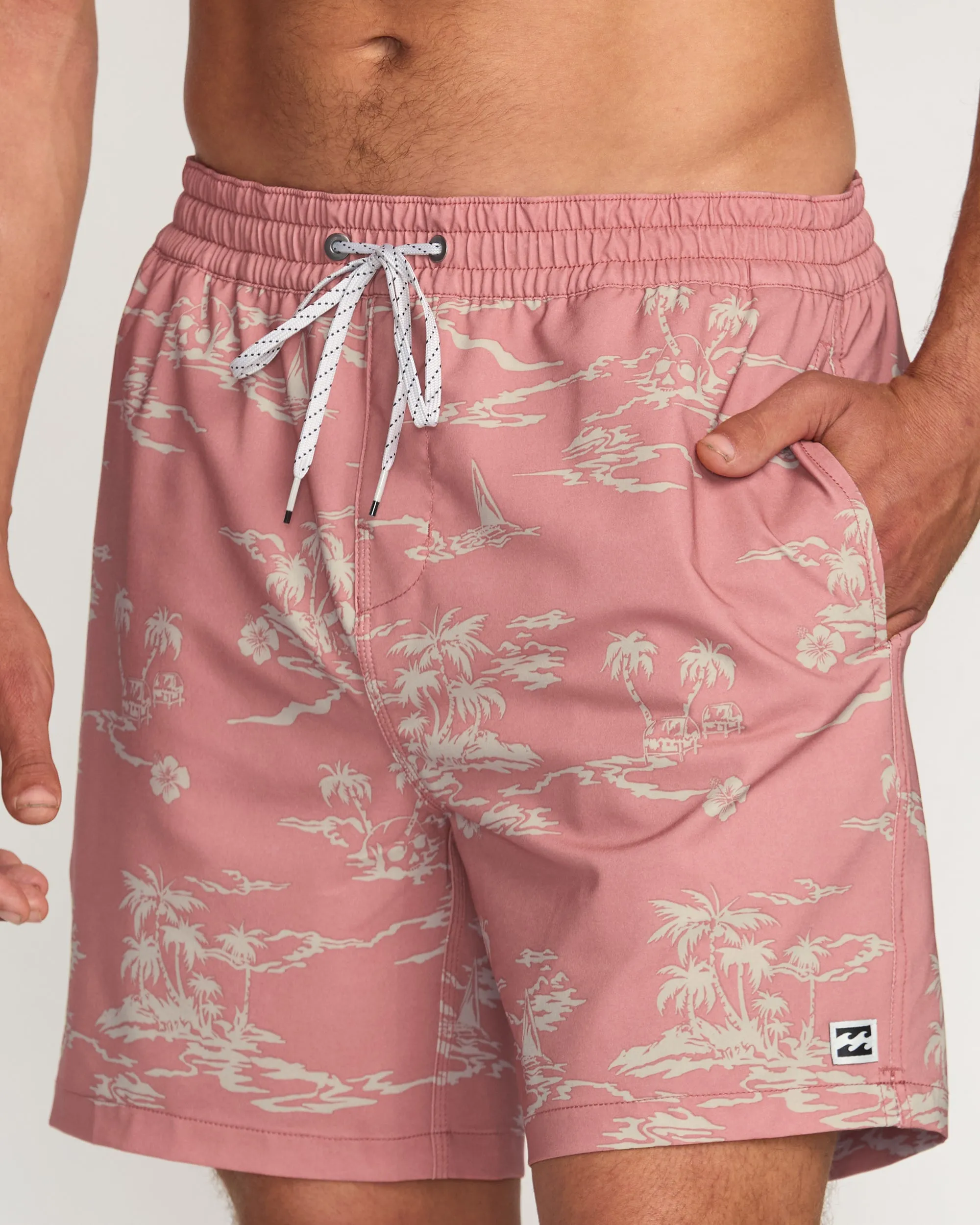 Lineup Laybacks 16" Trunks - Dusty Rose Billabong