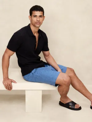 Lino 9" Linen Short Banana Republic