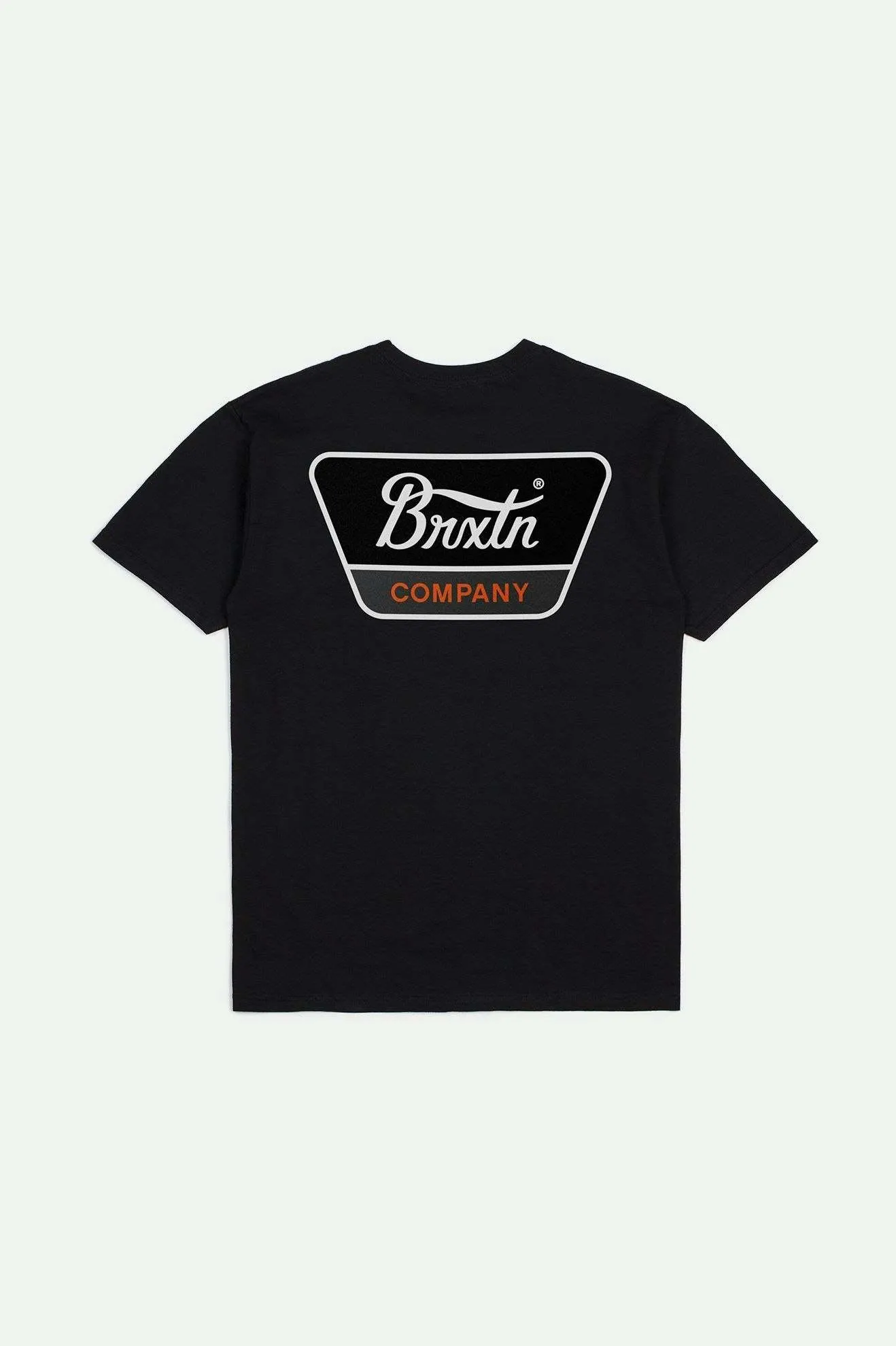 Linwood S/S Standard T-Shirt - Black/Orange/White Brixton