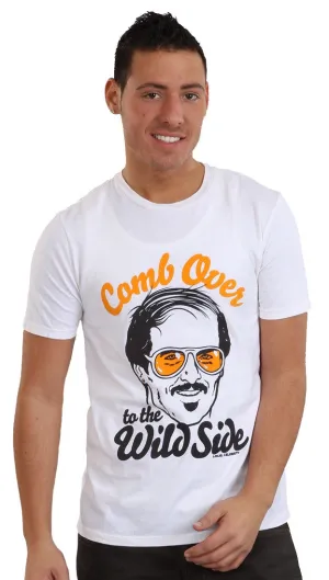 Local Celebrity Comb Over Mens Tee in Cream