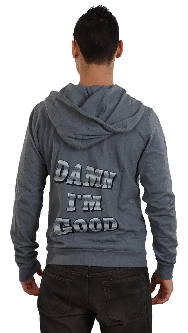 Local Celebrity Damn Mens Hoody in Grey