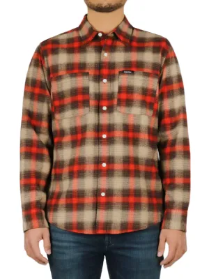 Long Sleeves Linear Ombre Flannel Shirt