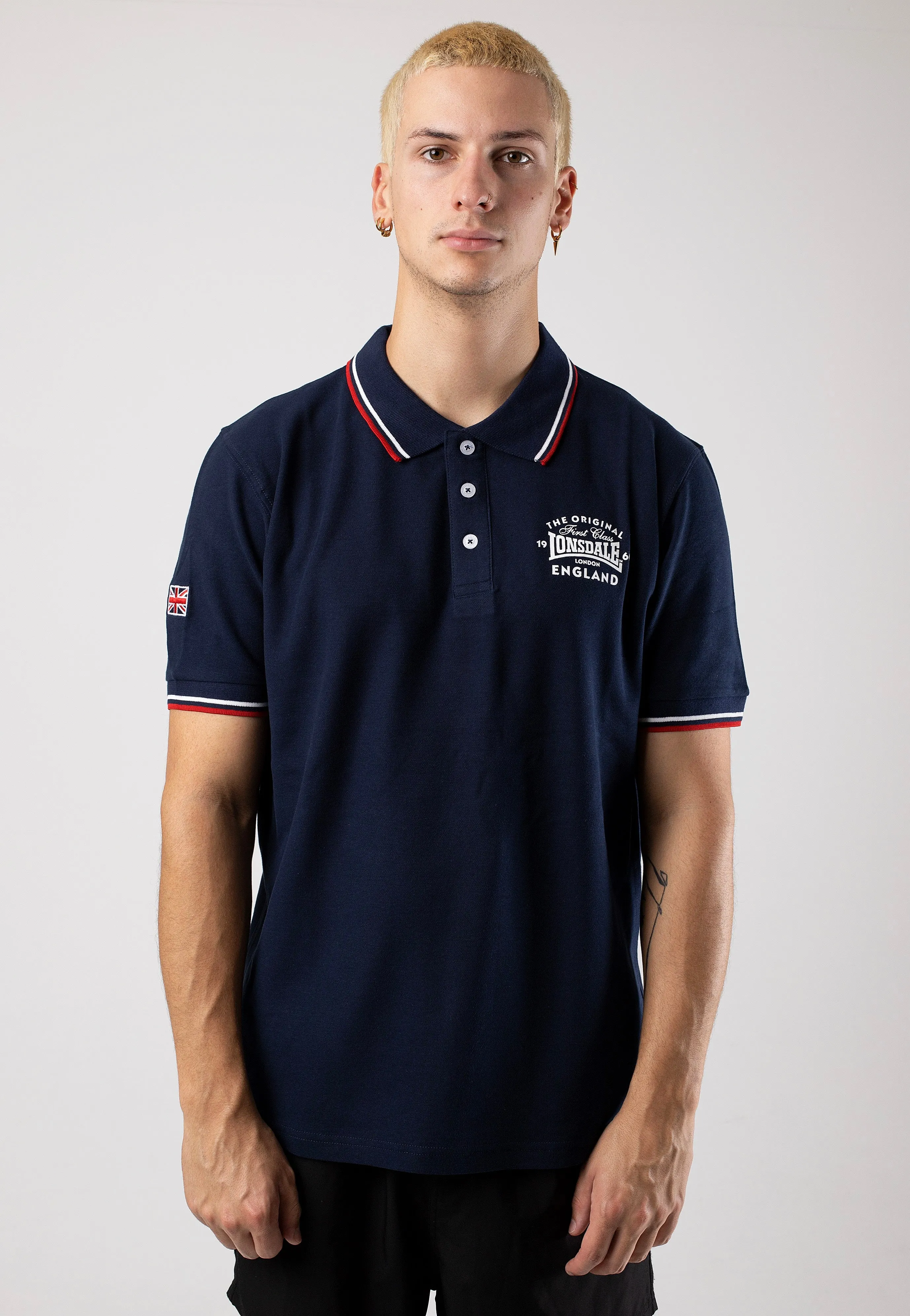 Lonsdale - Moyne Navy/Red/White - Polo