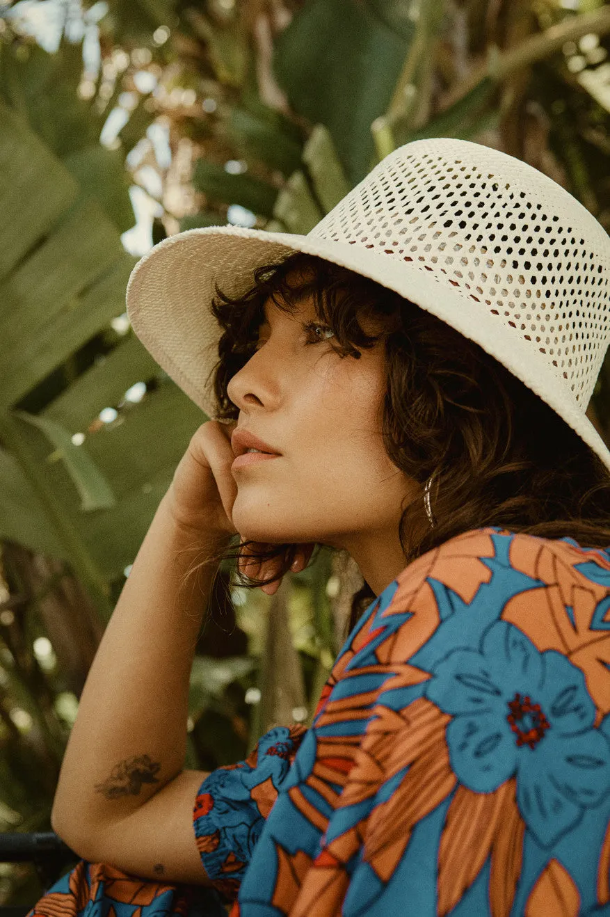 Lopez Panama Straw Bucket Hat - Catalina Sand Brixton
