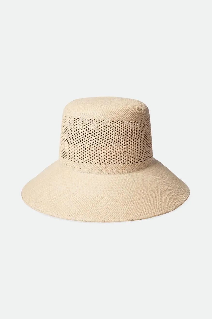Lopez Panama Straw Bucket Hat - Catalina Sand Brixton