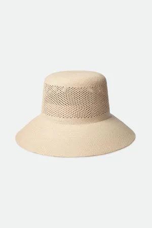 Lopez Panama Straw Bucket Hat - Catalina Sand Brixton