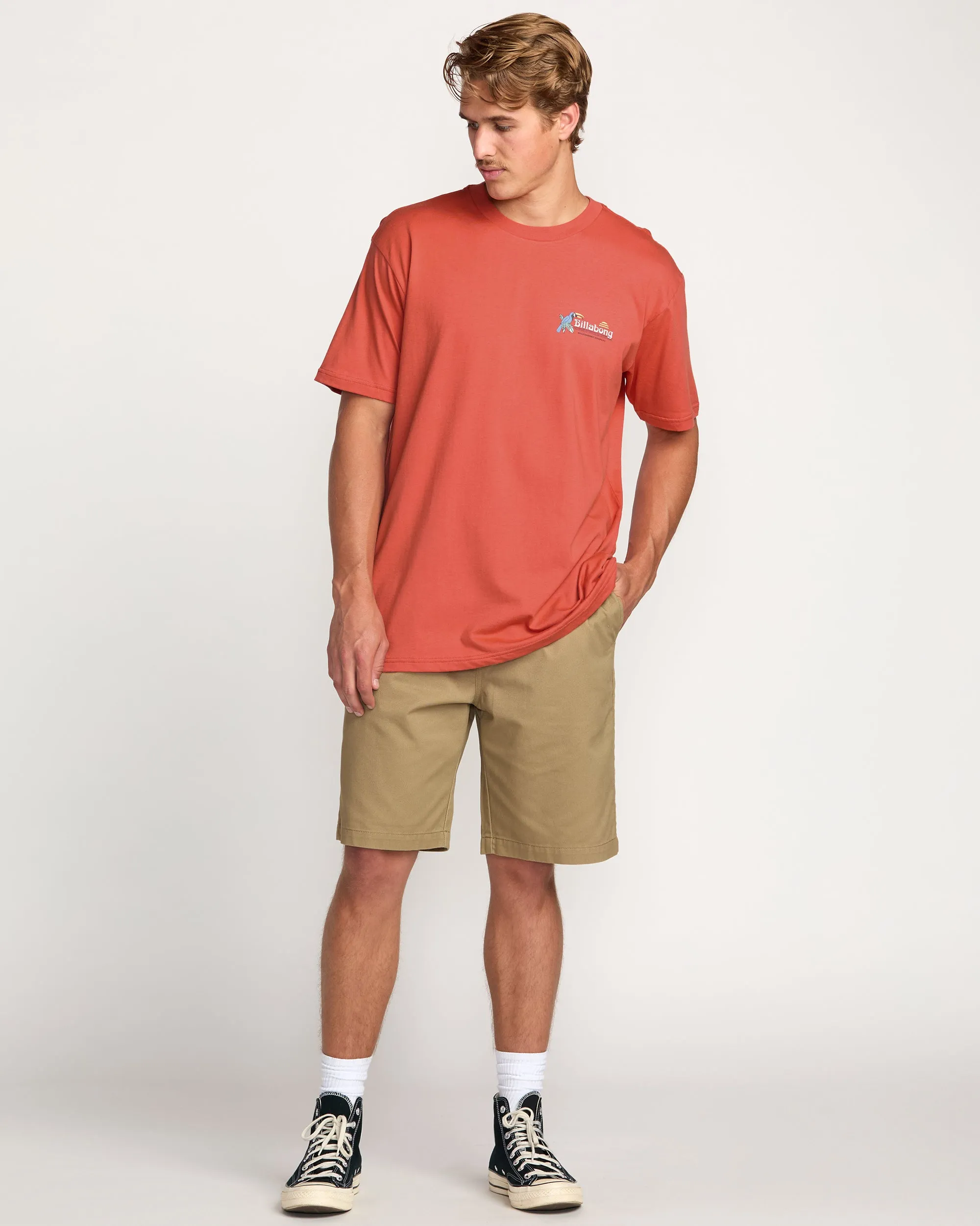 Lounge Premium Tee - Washed Red Billabong