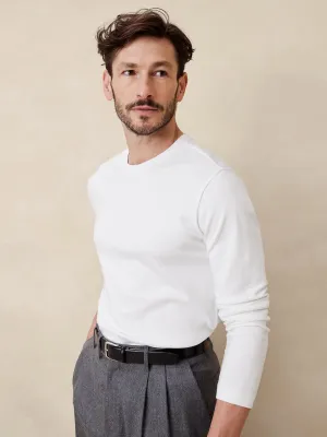 Luxury-Touch Long-Sleeve T-Shirt Banana Republic