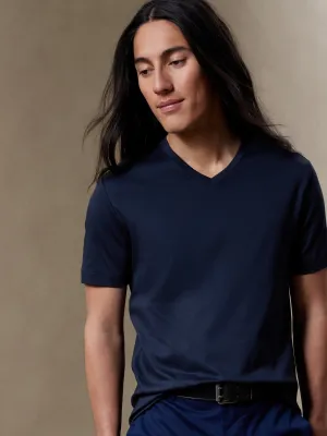 Luxury Touch Performance V-Neck T-Shirt Banana Republic