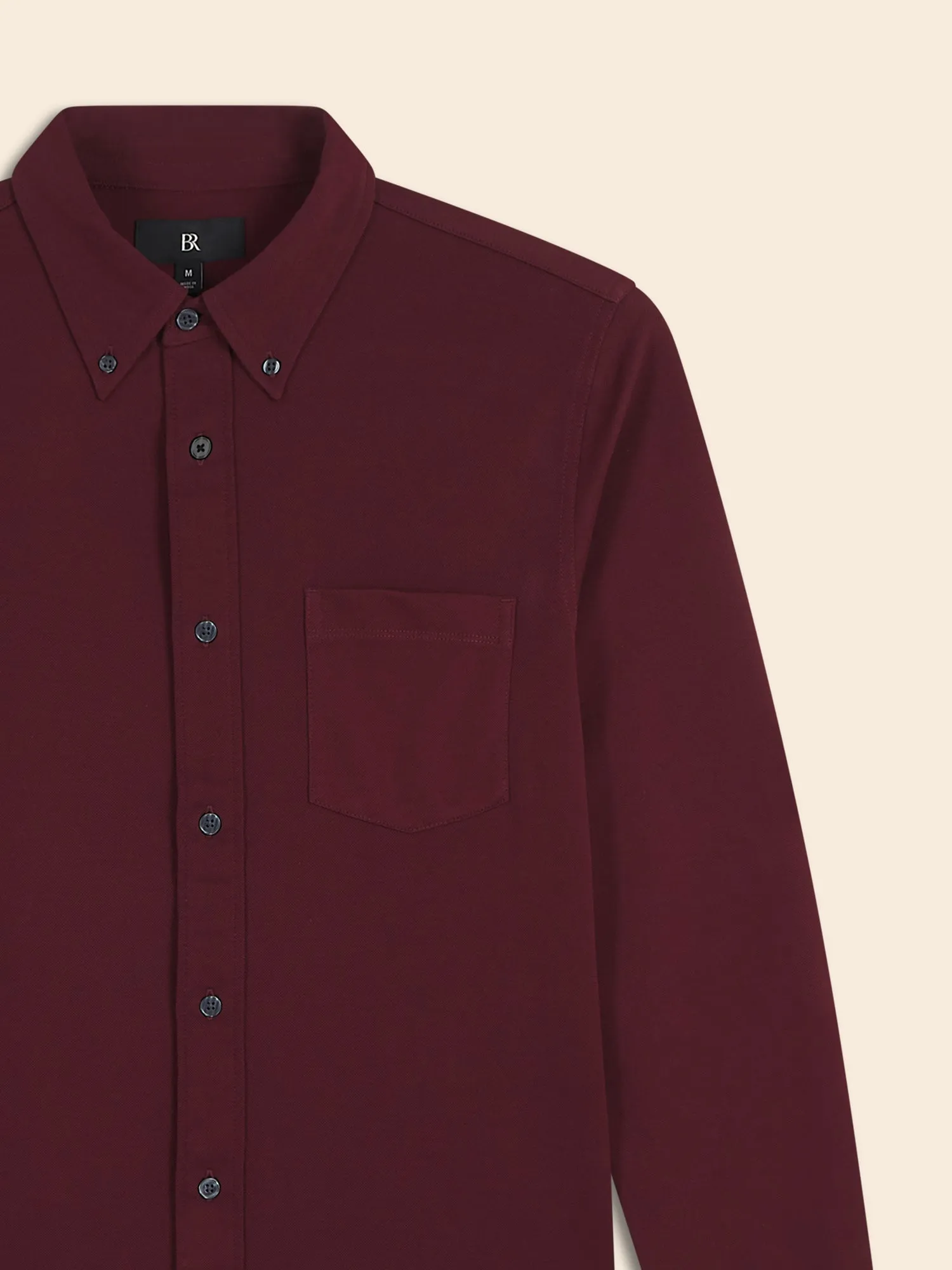 Luxury-Touch Pique Shirt Banana Republic