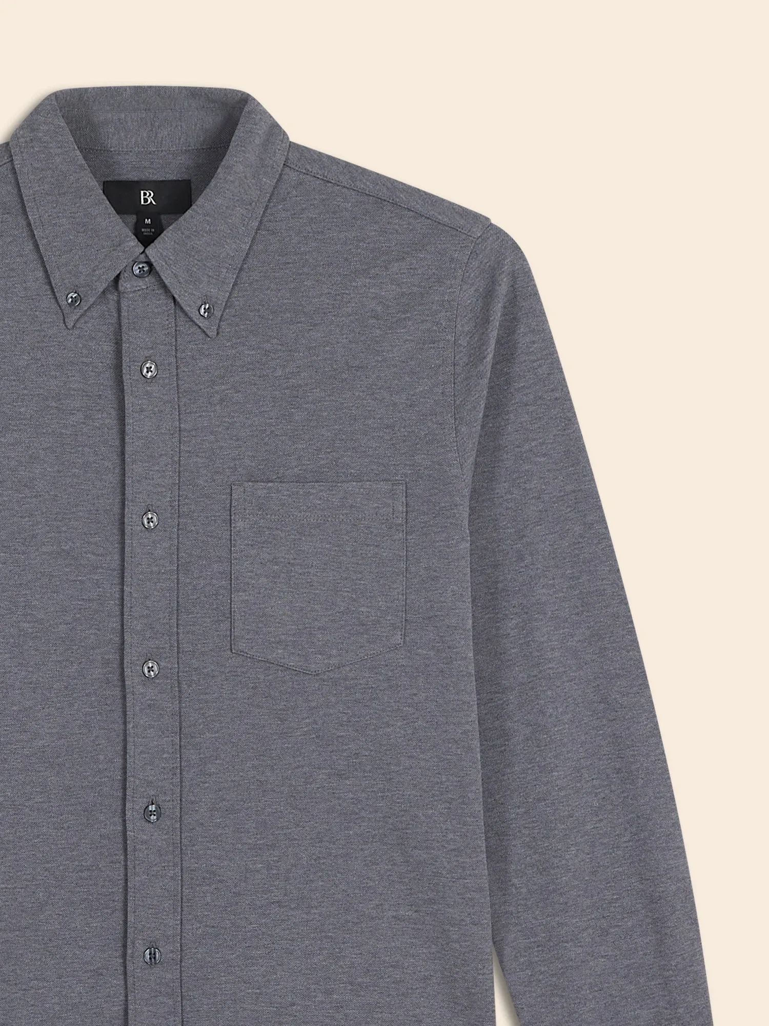 Luxury-Touch Pique Shirt Banana Republic