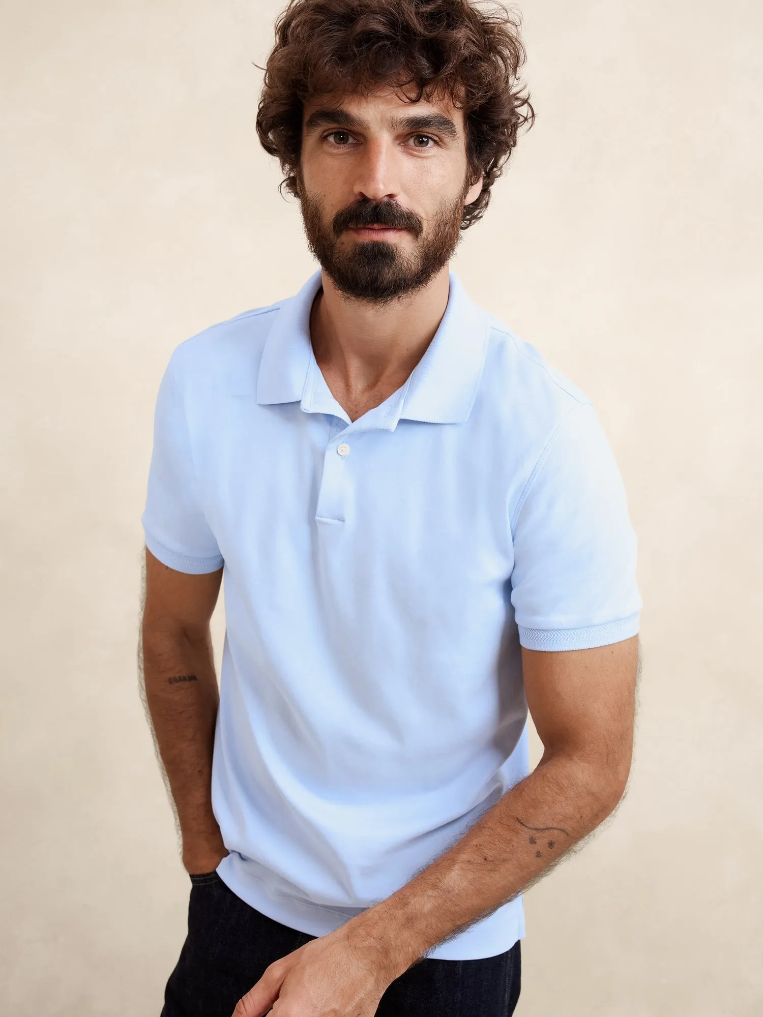 Luxury-Touch Polo Banana Republic