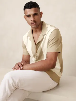 Luxury-Touch Stripe Polo Banana Republic