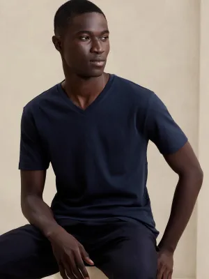 Luxury-Touch V-Neck T-Shirt Banana Republic
