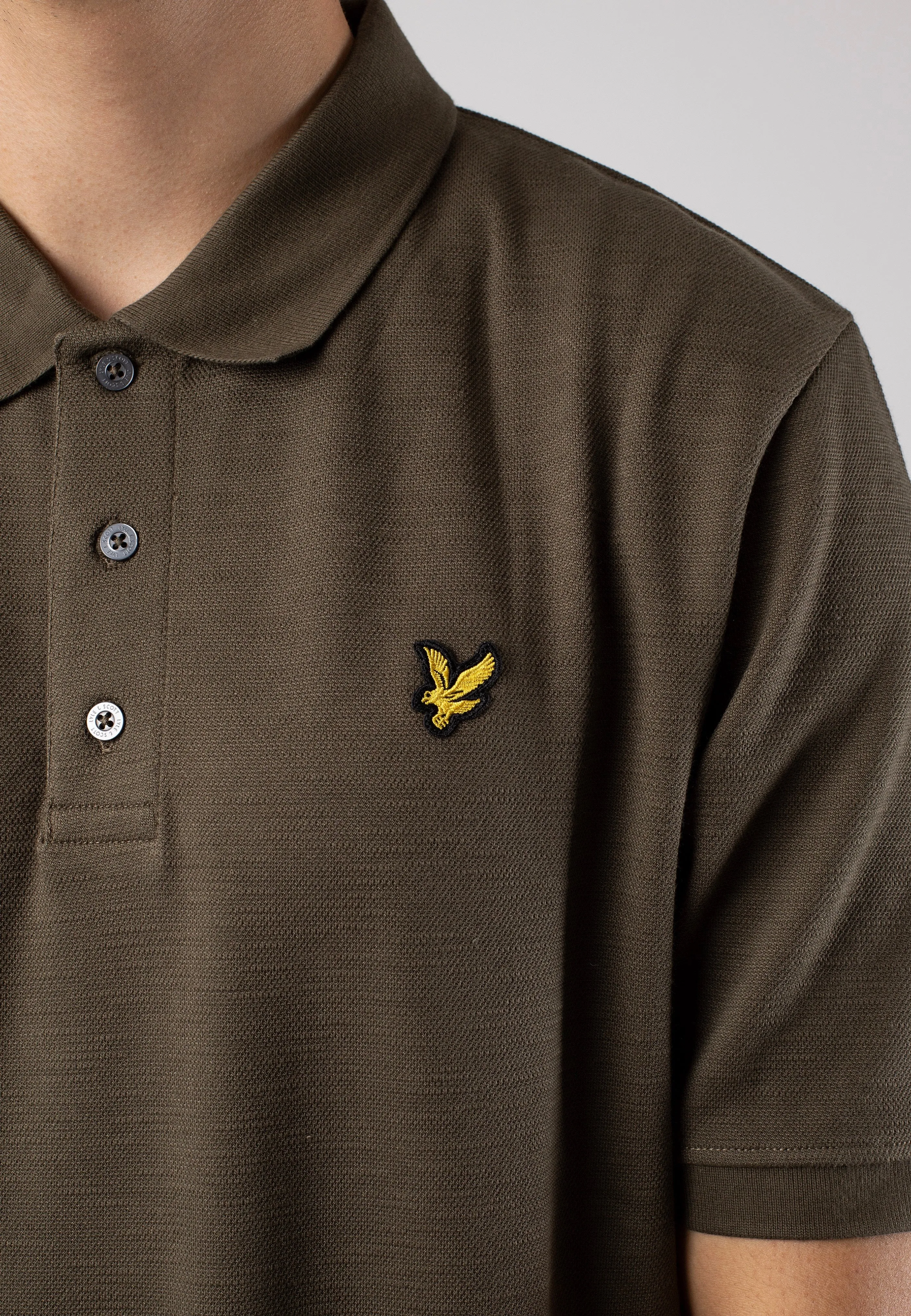 Lyle & Scott - Chunky Slub Olive - Polo