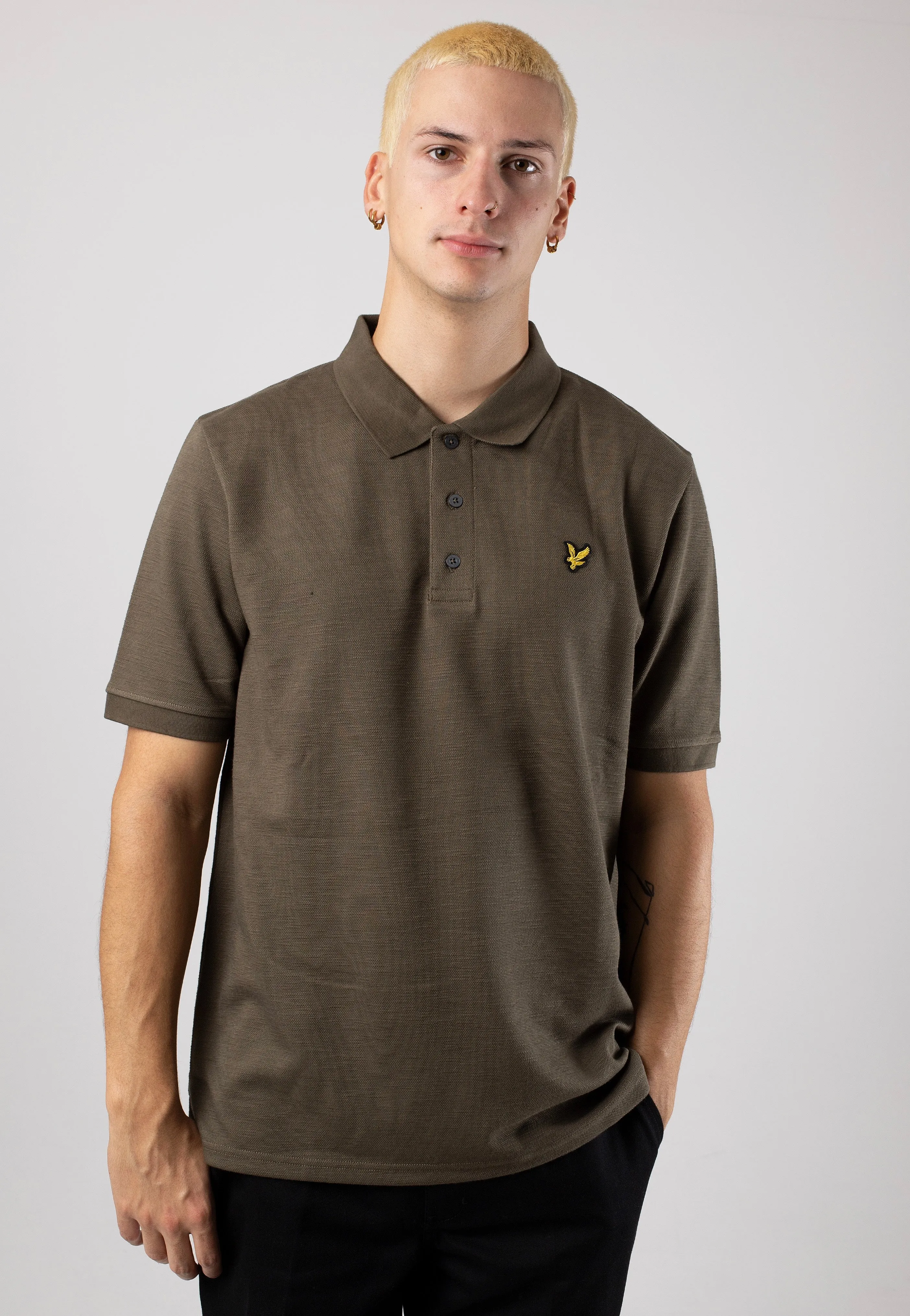 Lyle & Scott - Chunky Slub Olive - Polo