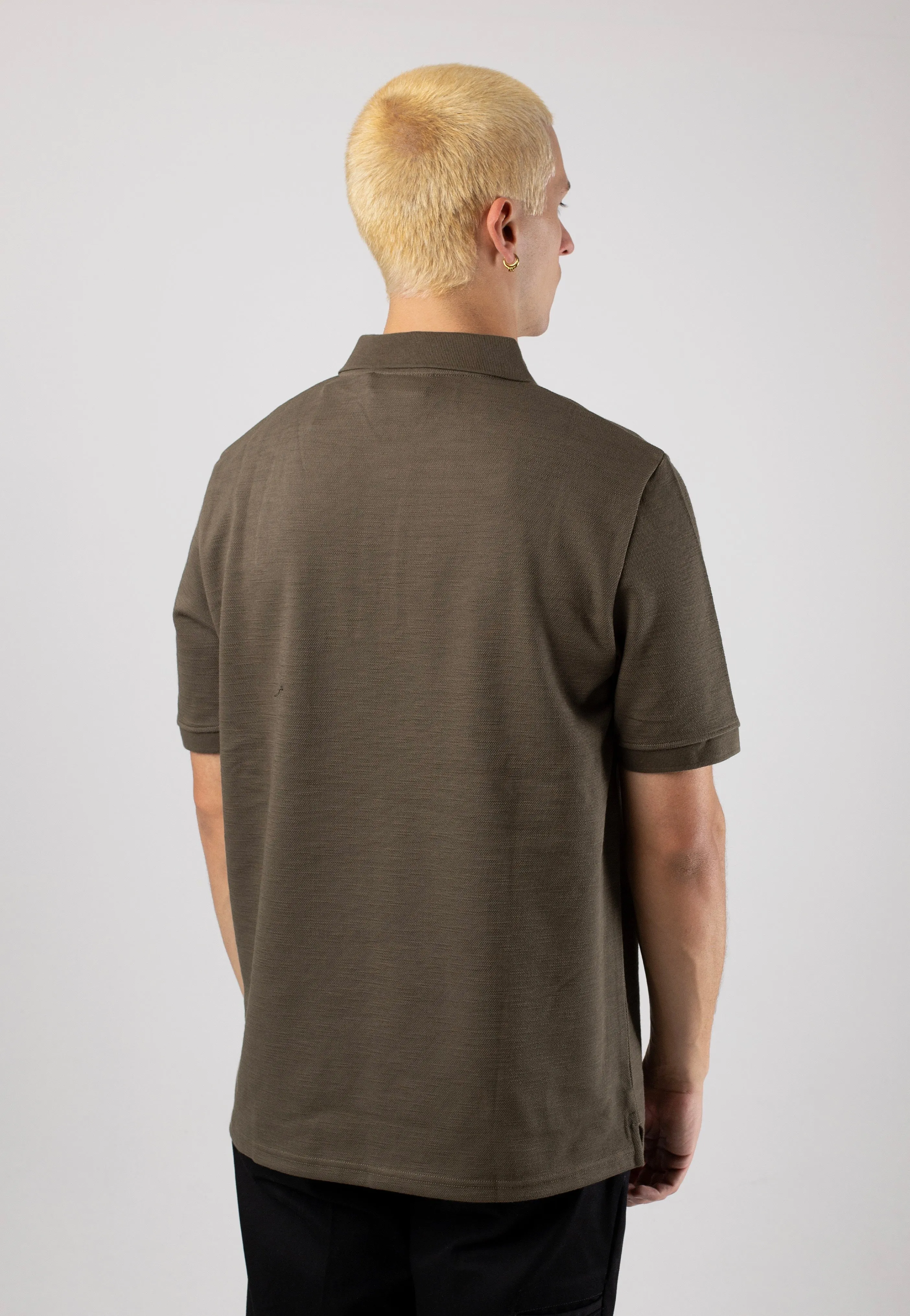 Lyle & Scott - Chunky Slub Olive - Polo