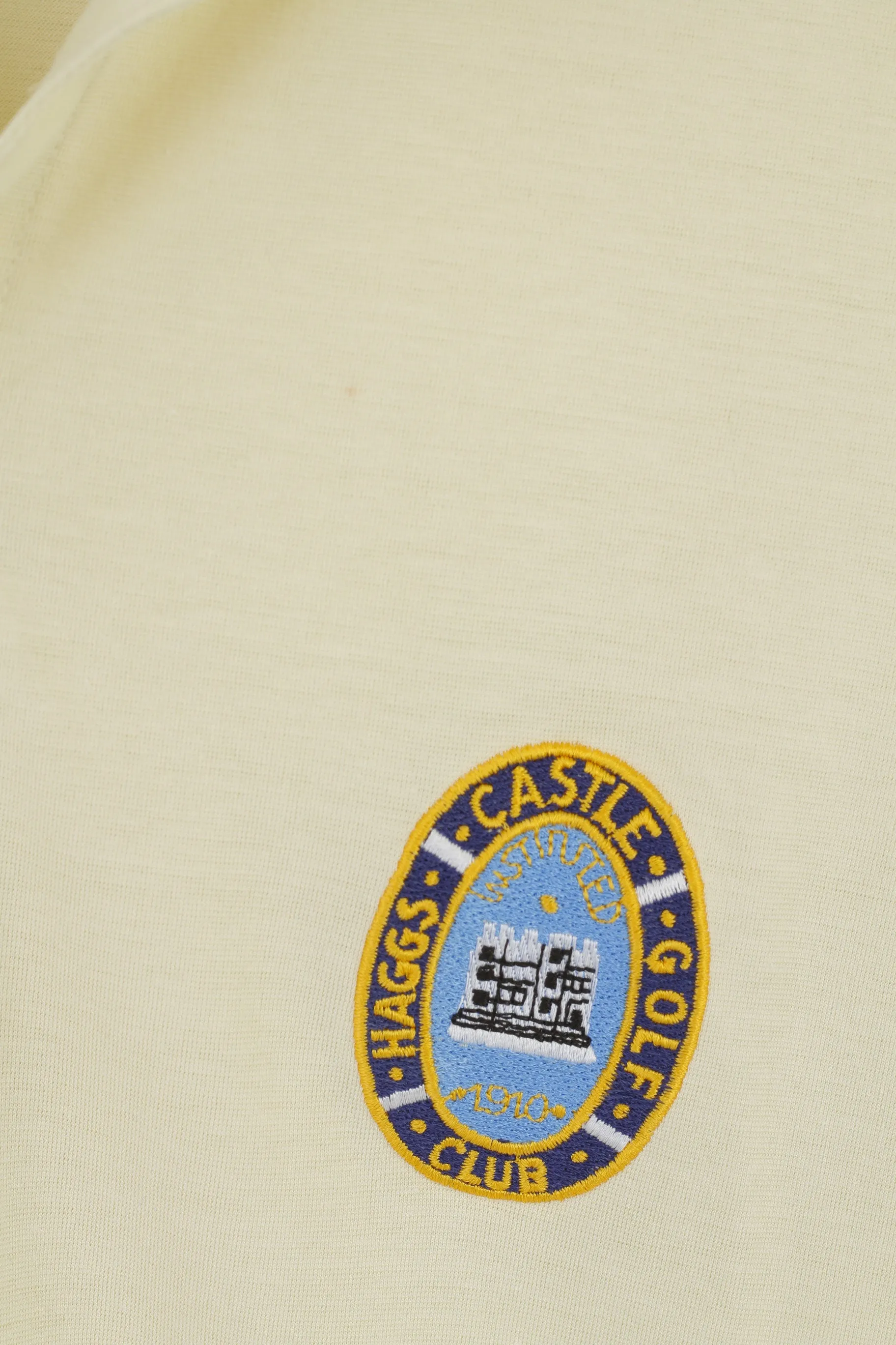 Lyle & Scott Men L Polo Shirt Yellow Cotton Haggs Castle Golf Club Sport Top