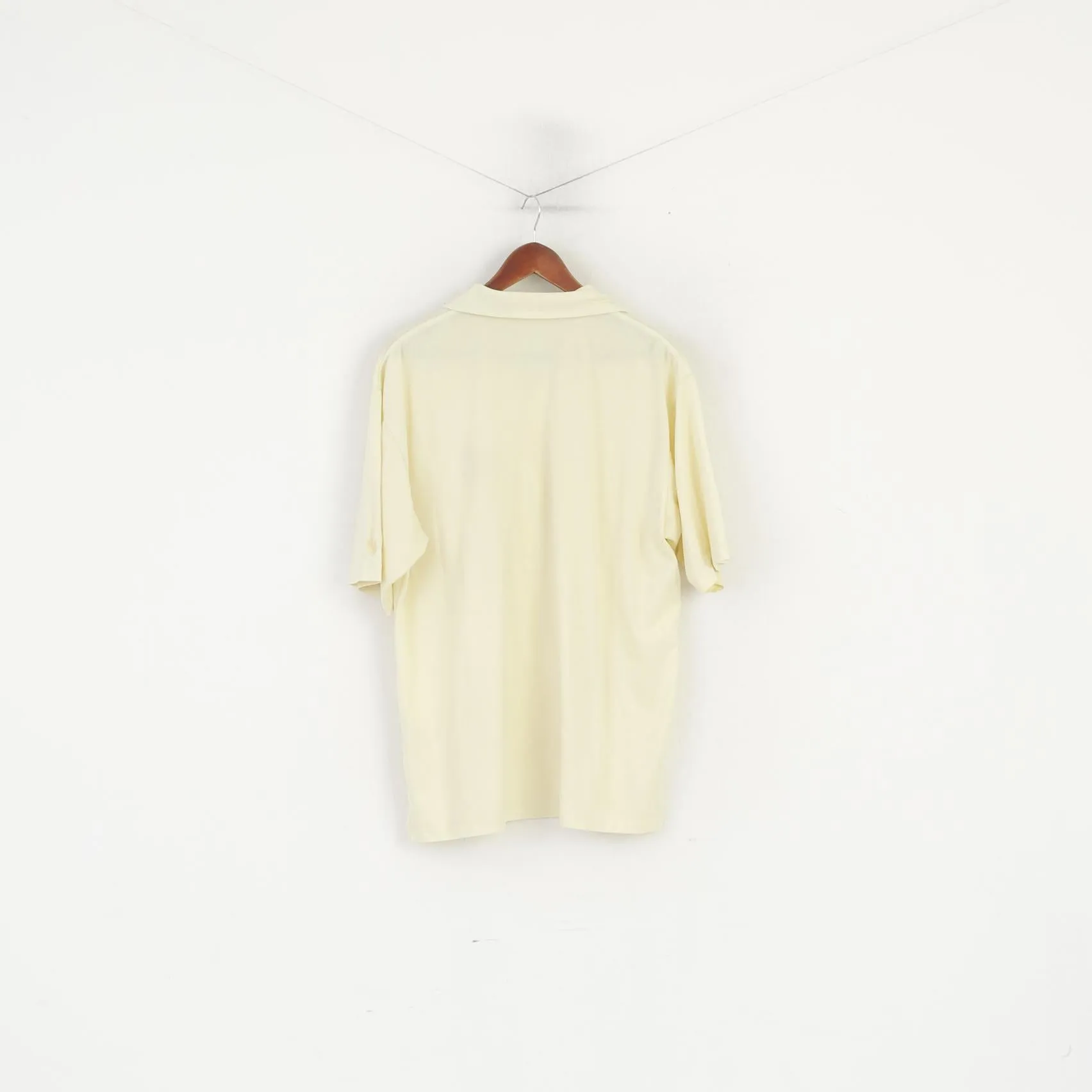 Lyle & Scott Men L Polo Shirt Yellow Cotton Haggs Castle Golf Club Sport Top