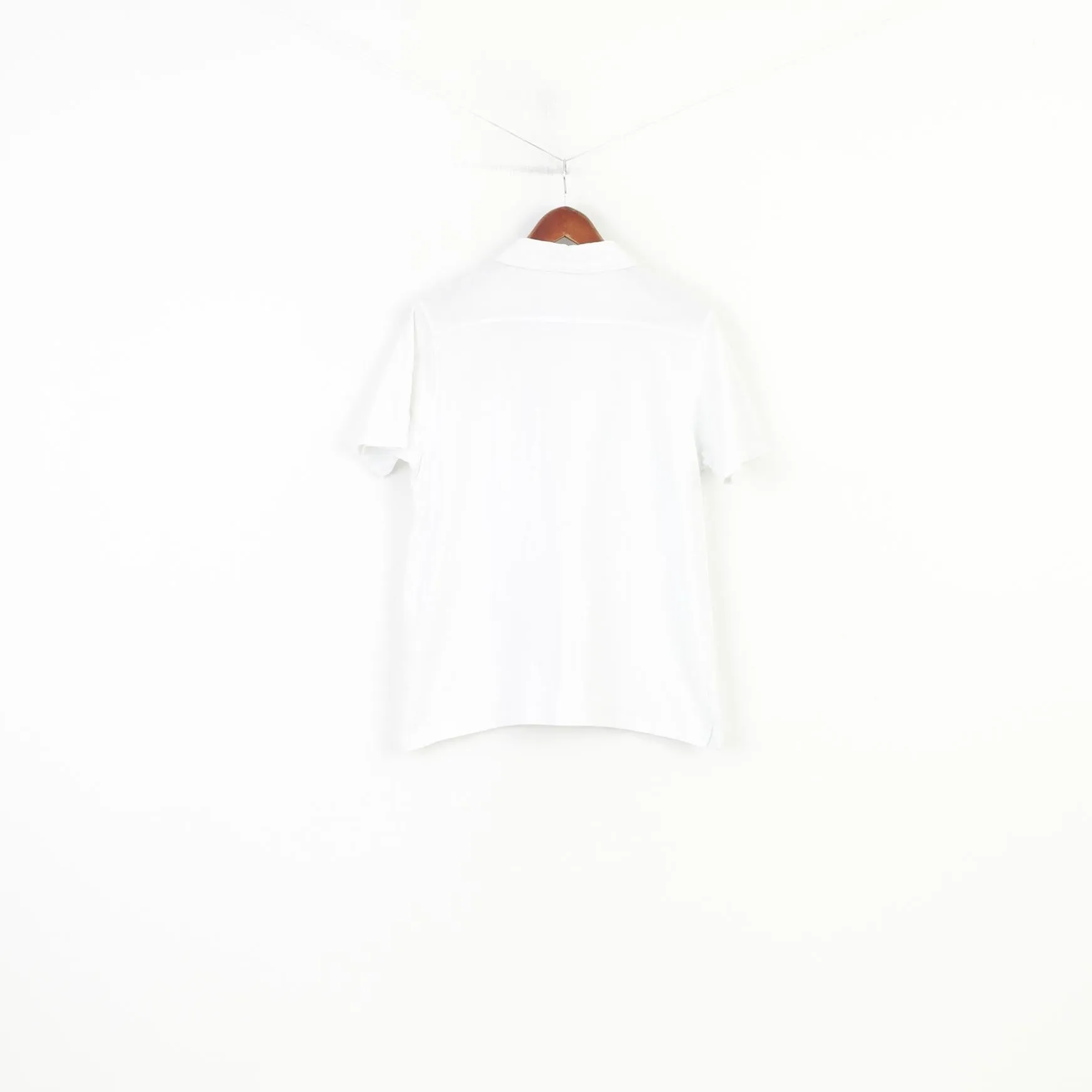 Lyle & Scott Men XL Polo Shirt White Cotton Short Sleeve Vintage Top