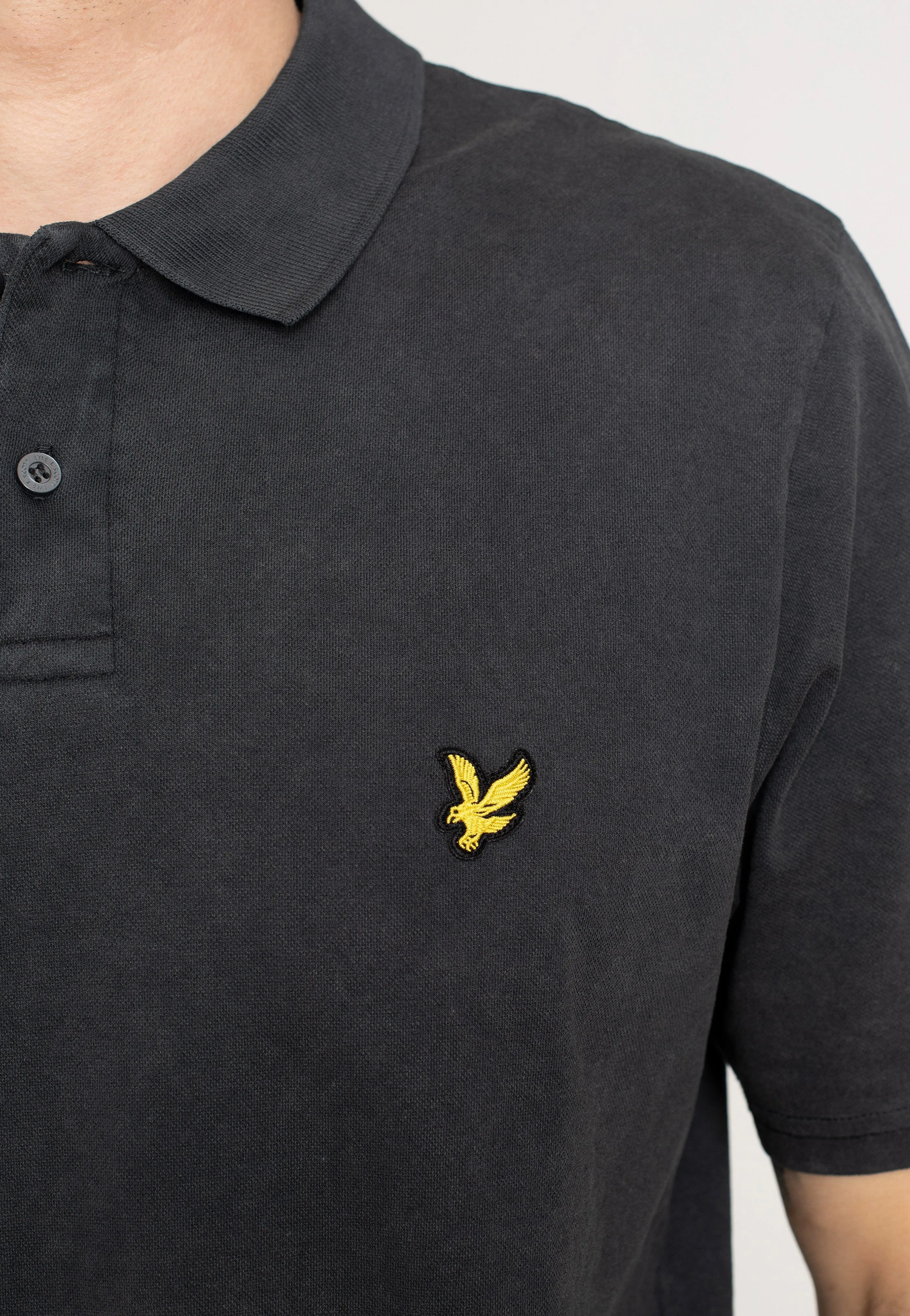 Lyle & Scott - Sandwash Pique Jet Black - Polo