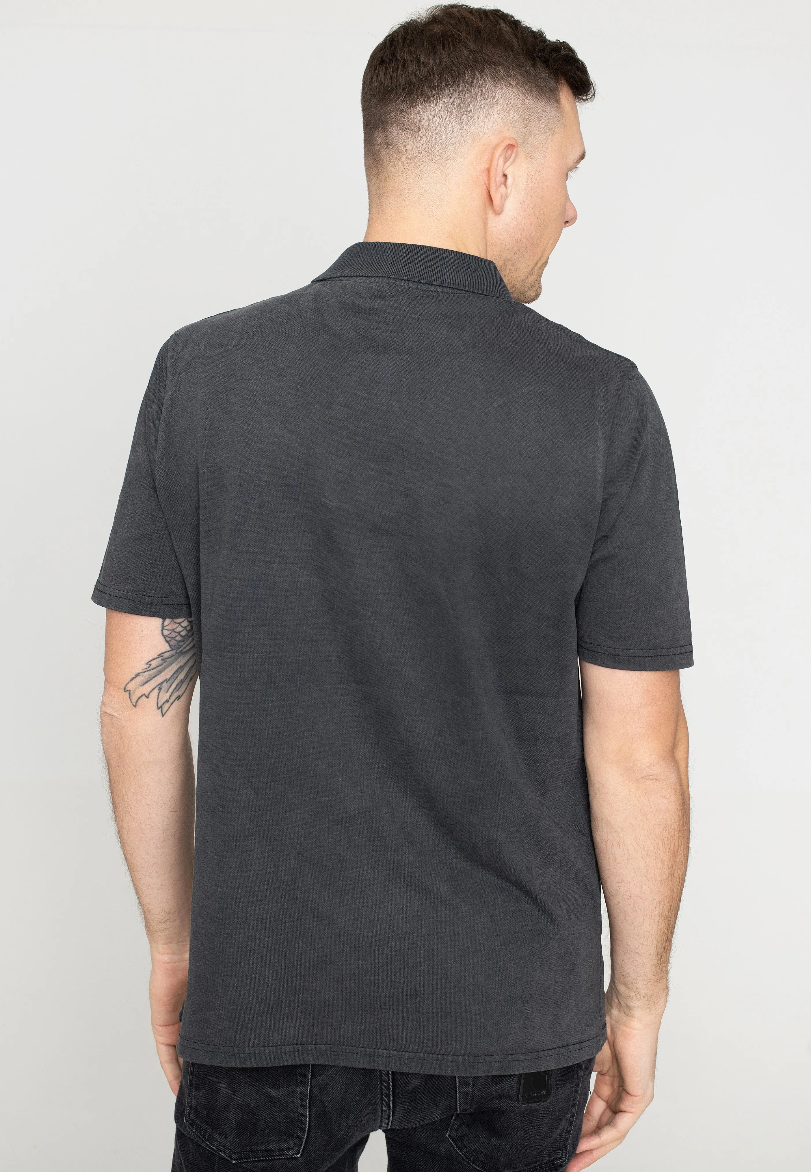 Lyle & Scott - Sandwash Pique Jet Black - Polo